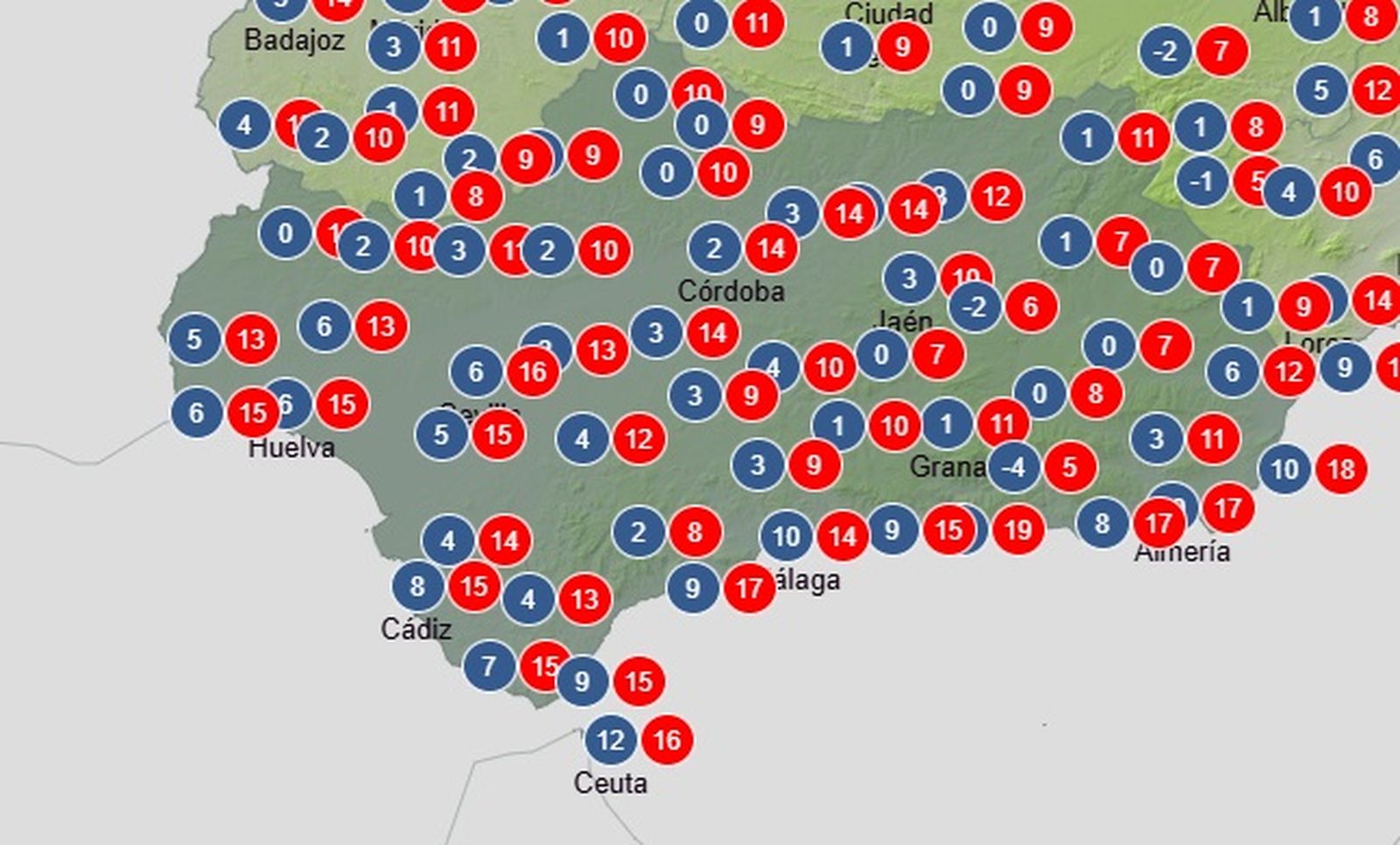 Las temperaturas continuarán descendiendo a principios de la próxima semana.
