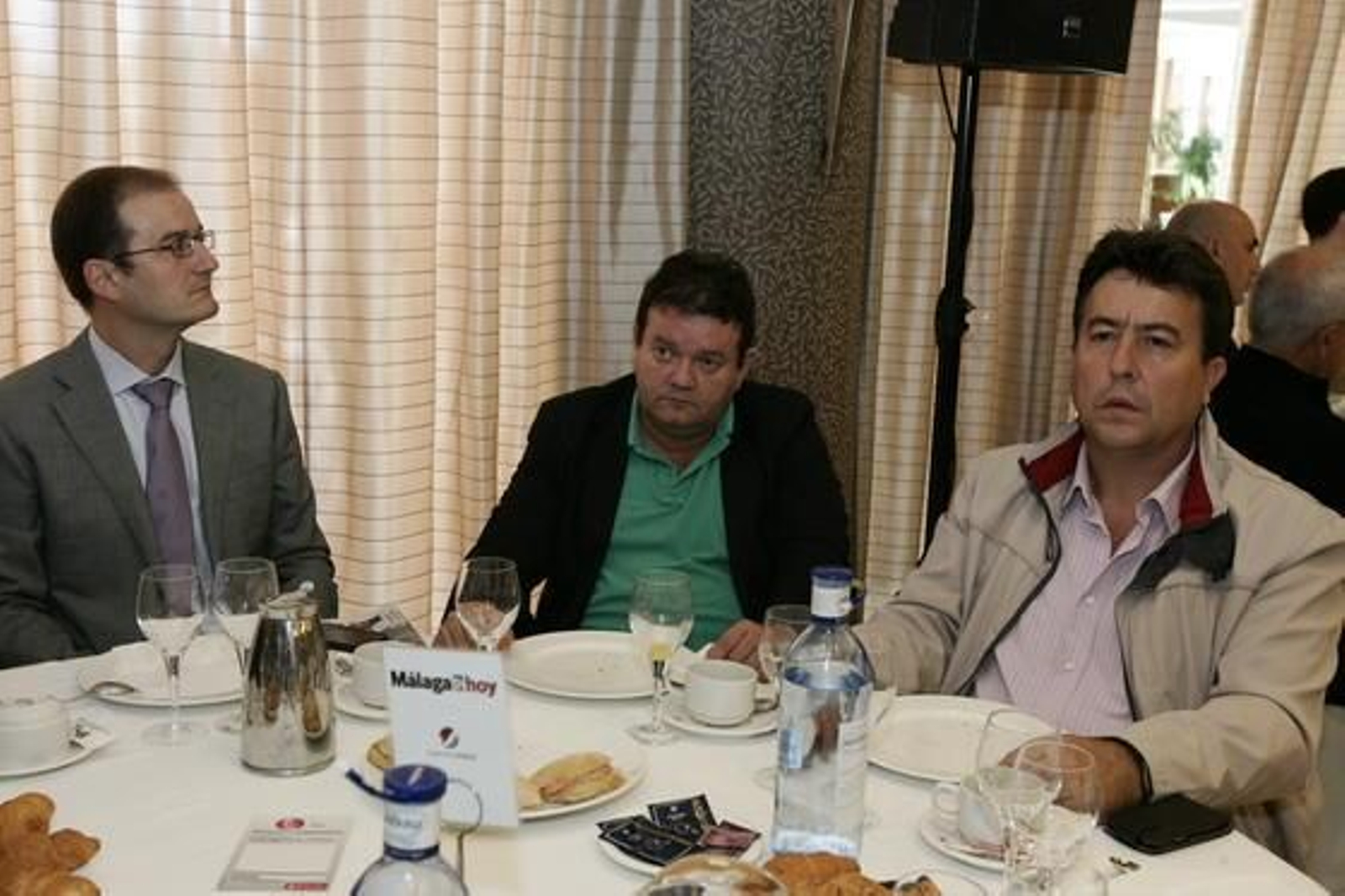 Juan Pallarés, actual secretario general del sindicato Comisiones Obras, en la mesa Málaga Hoy, durante el discurso del alcalde de la capital

Foto: Rafael G. / Javier Alonso