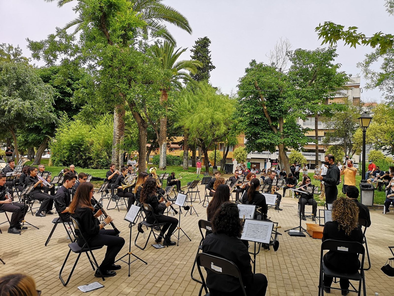 La Asociación Musical Pascual Marquina de Montilla, durante el concierto.
