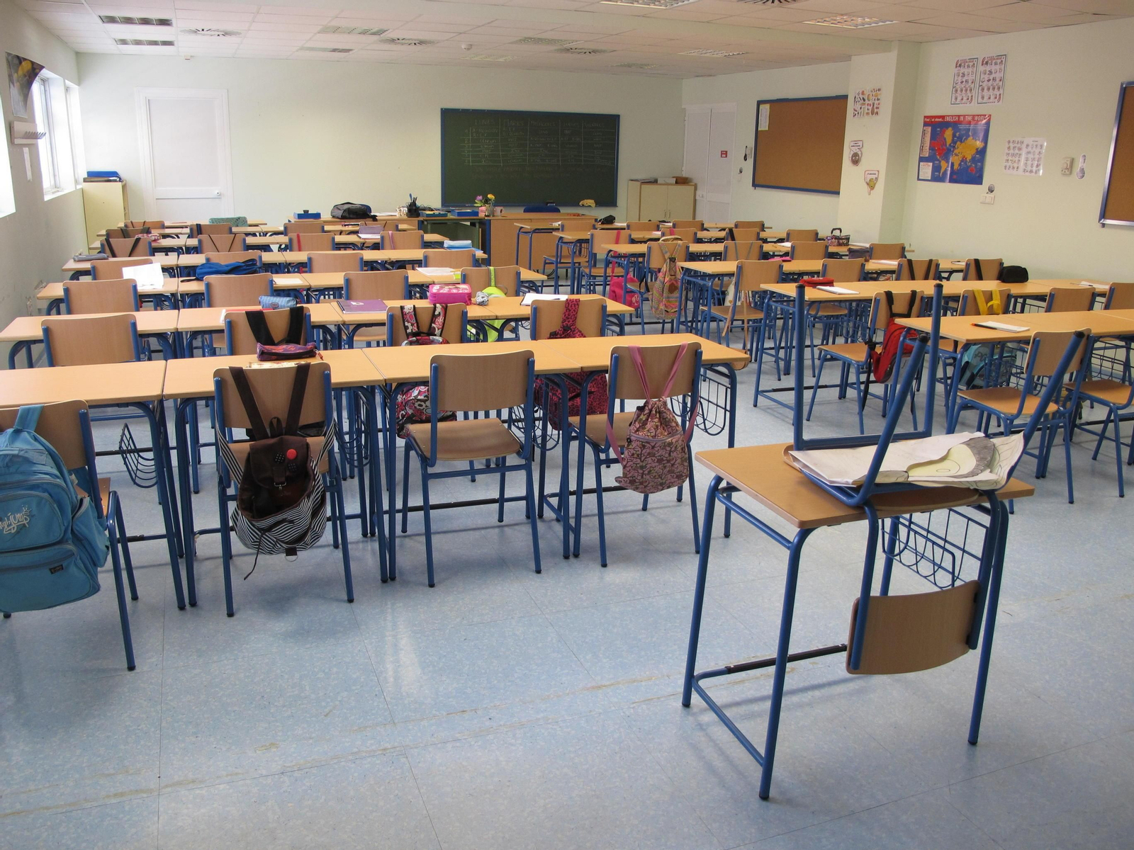 Un aula de un centro educativo.