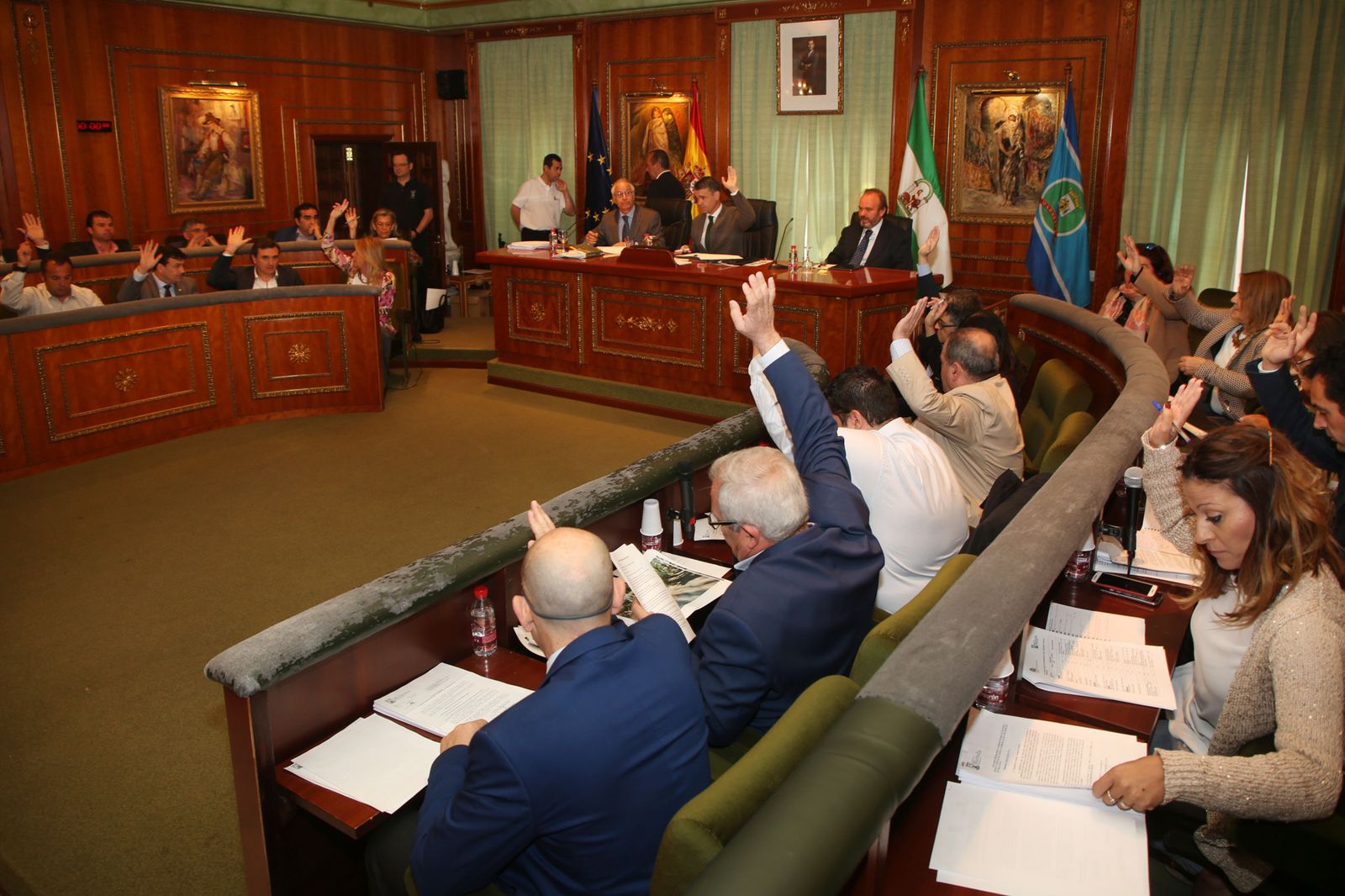 Pleno del Ayuntamiento de Marbella, ayer.
