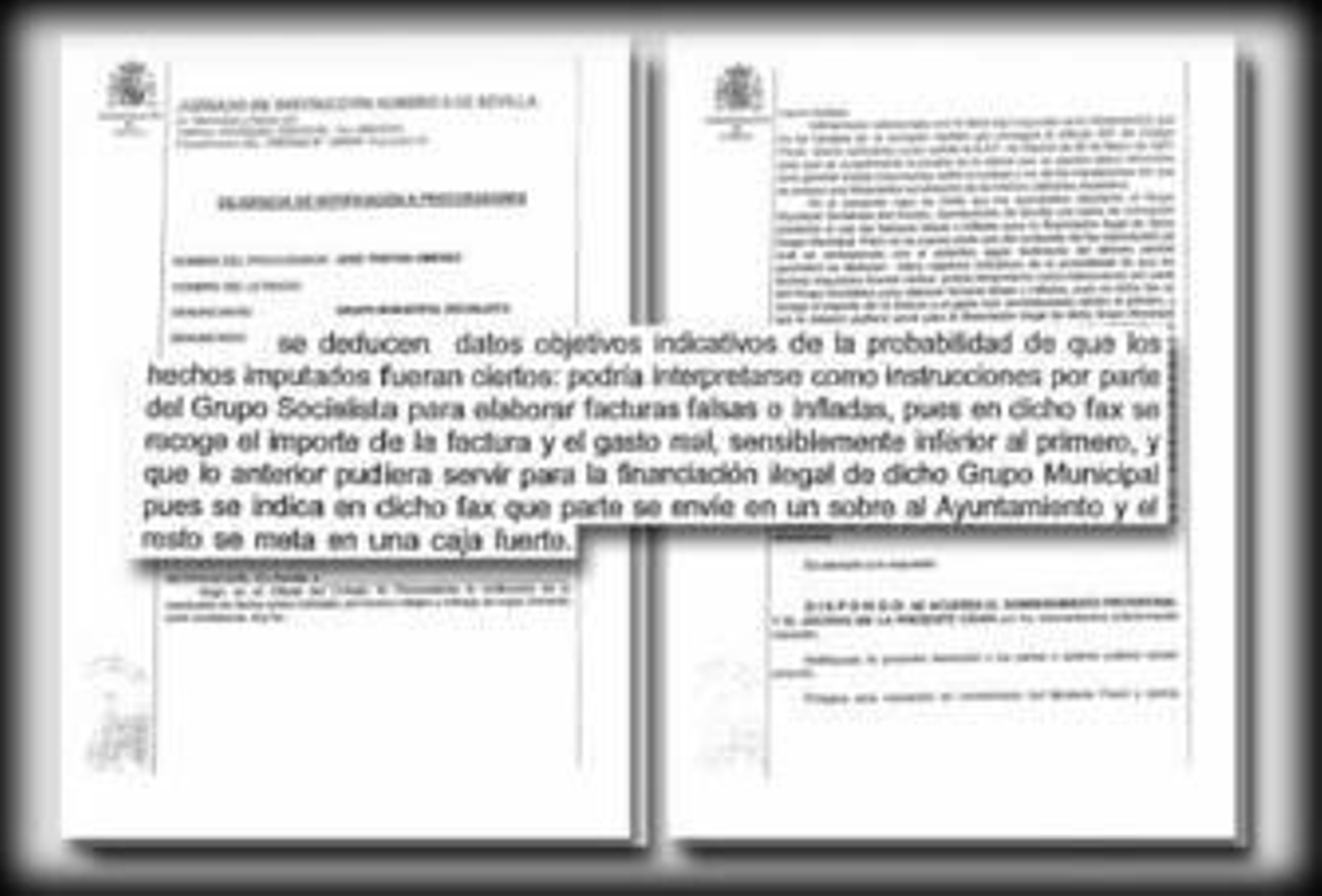 Luis García Navarro y Beltrán Pérez, con una denuncia sobre el caso en una imagen de archivo.