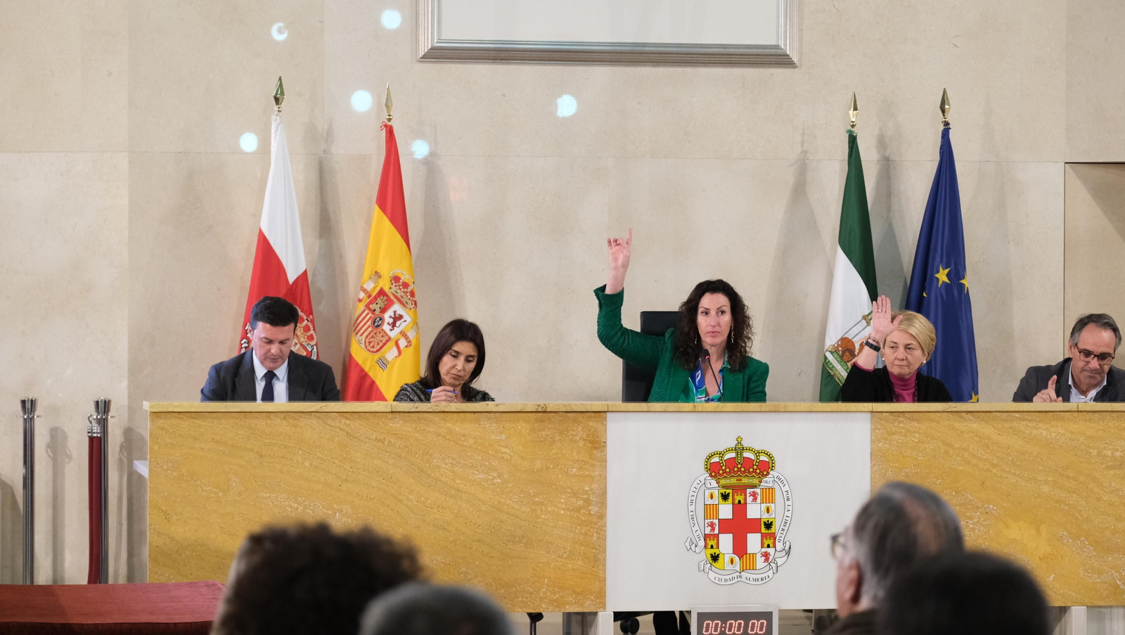 Imágenes del Pleno del Ayuntamiento de Almería