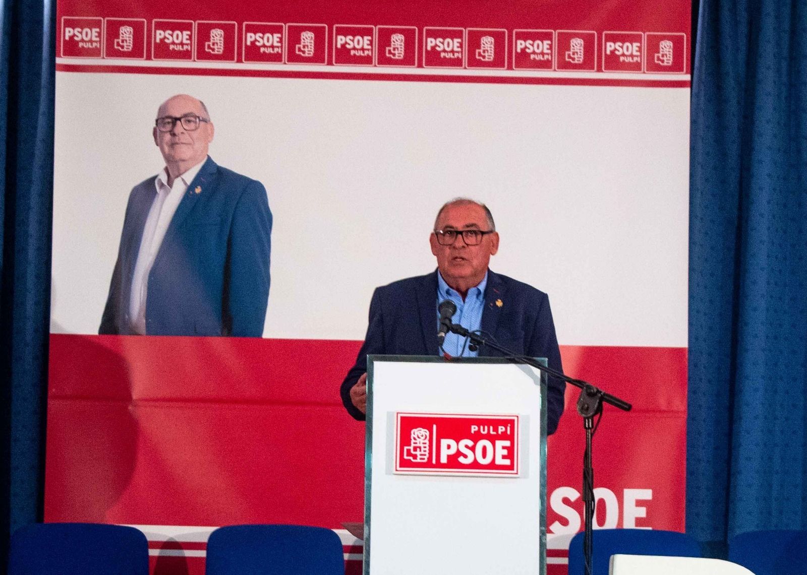 Luis Miguel Cáceres durante la presentación de su candidatura.