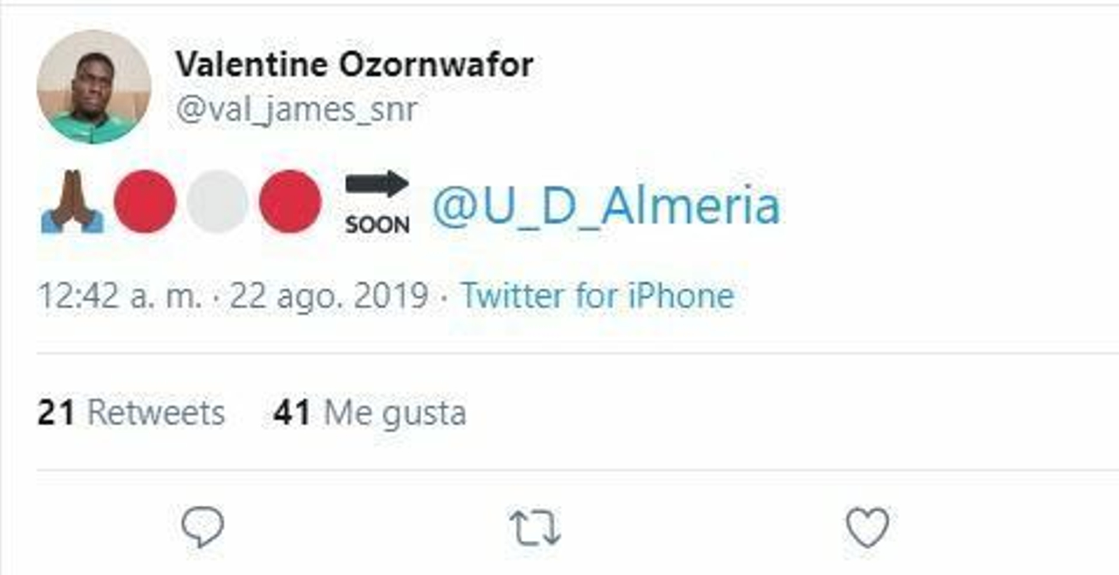 Tuit publicado por Ozornwafor.