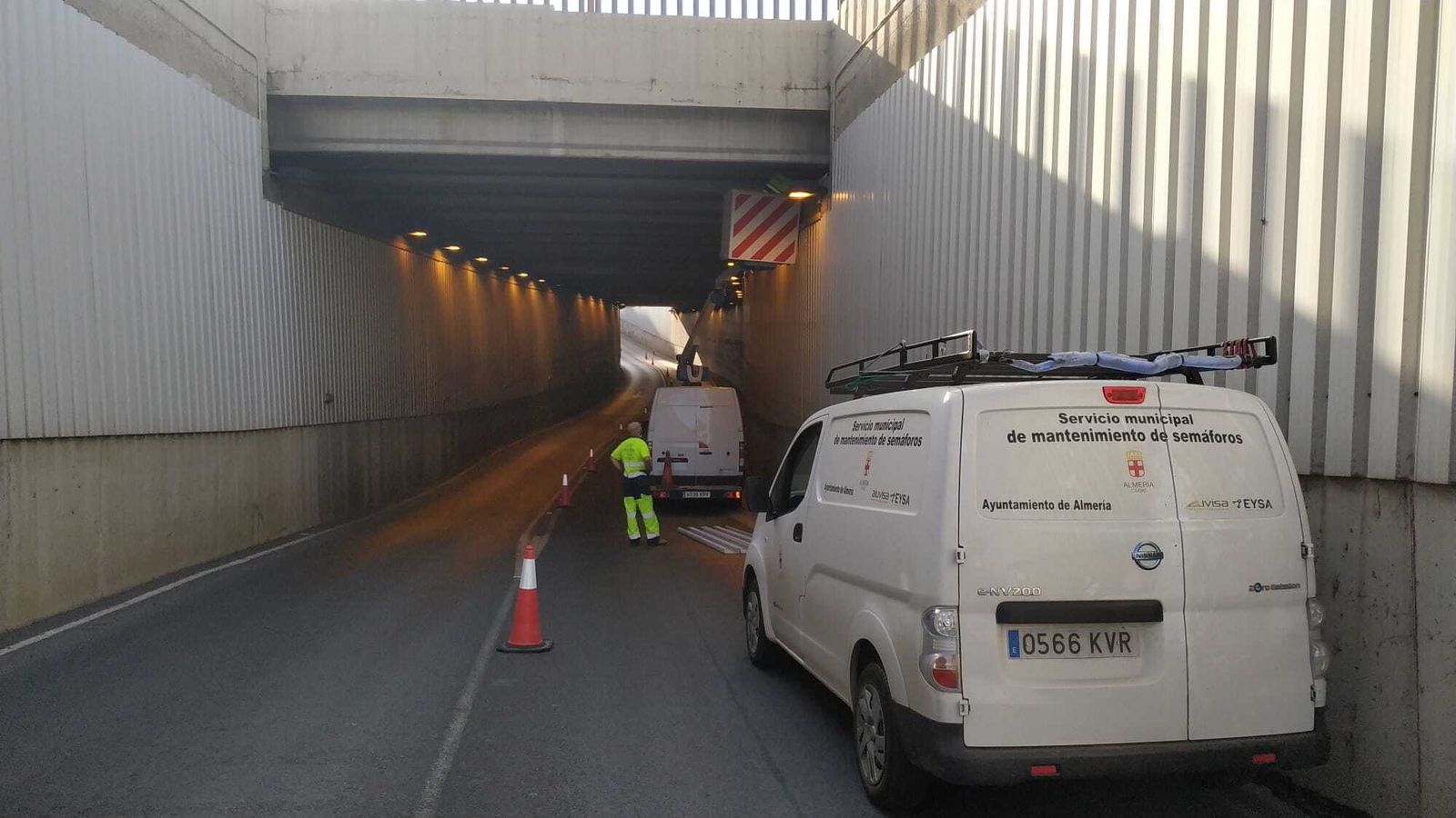 Trabajos de mejora de la seguridad en el túnel de La Goleta