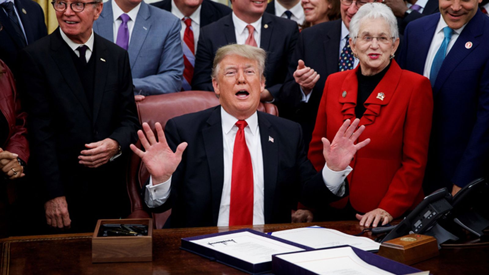 Donald Trump, en un acto reciente en la Casa Blanca.
