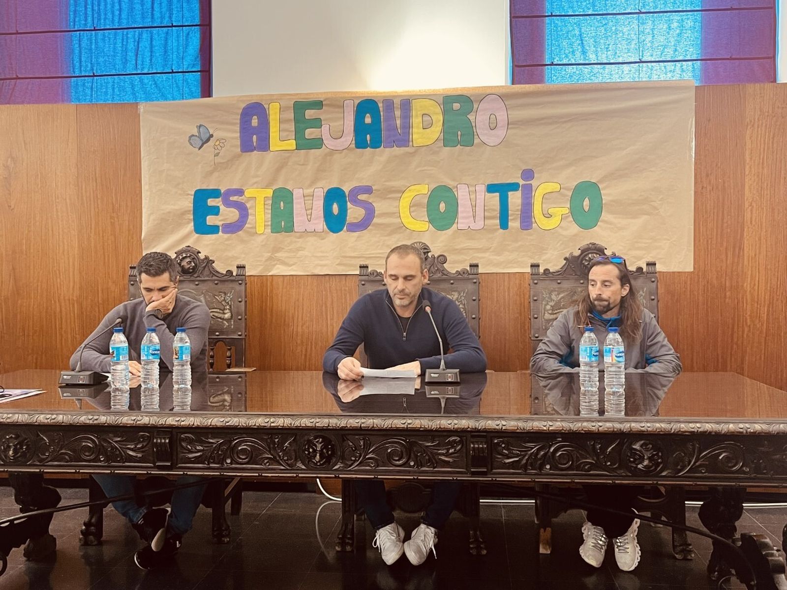 Un momento de la presentación de esta carrera solidaria en Riotinto.