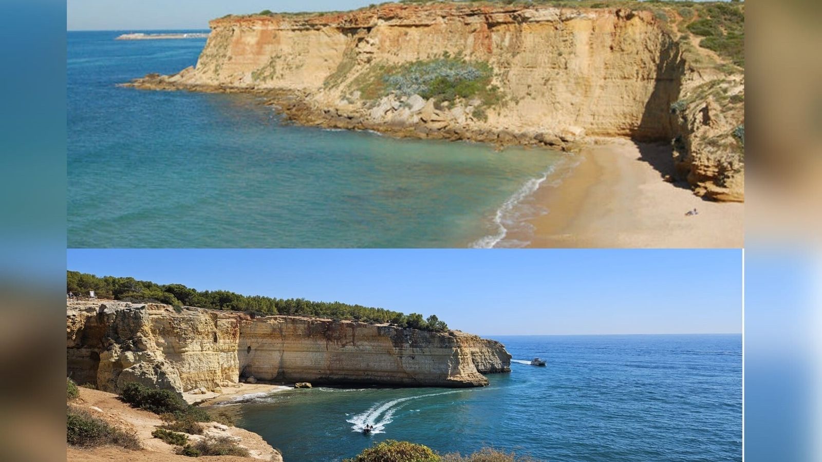 Una cala de Conil y una de Portugal