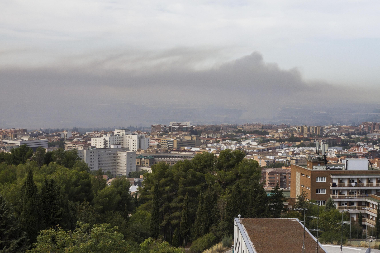 Boina de contaminación sobre Granada.