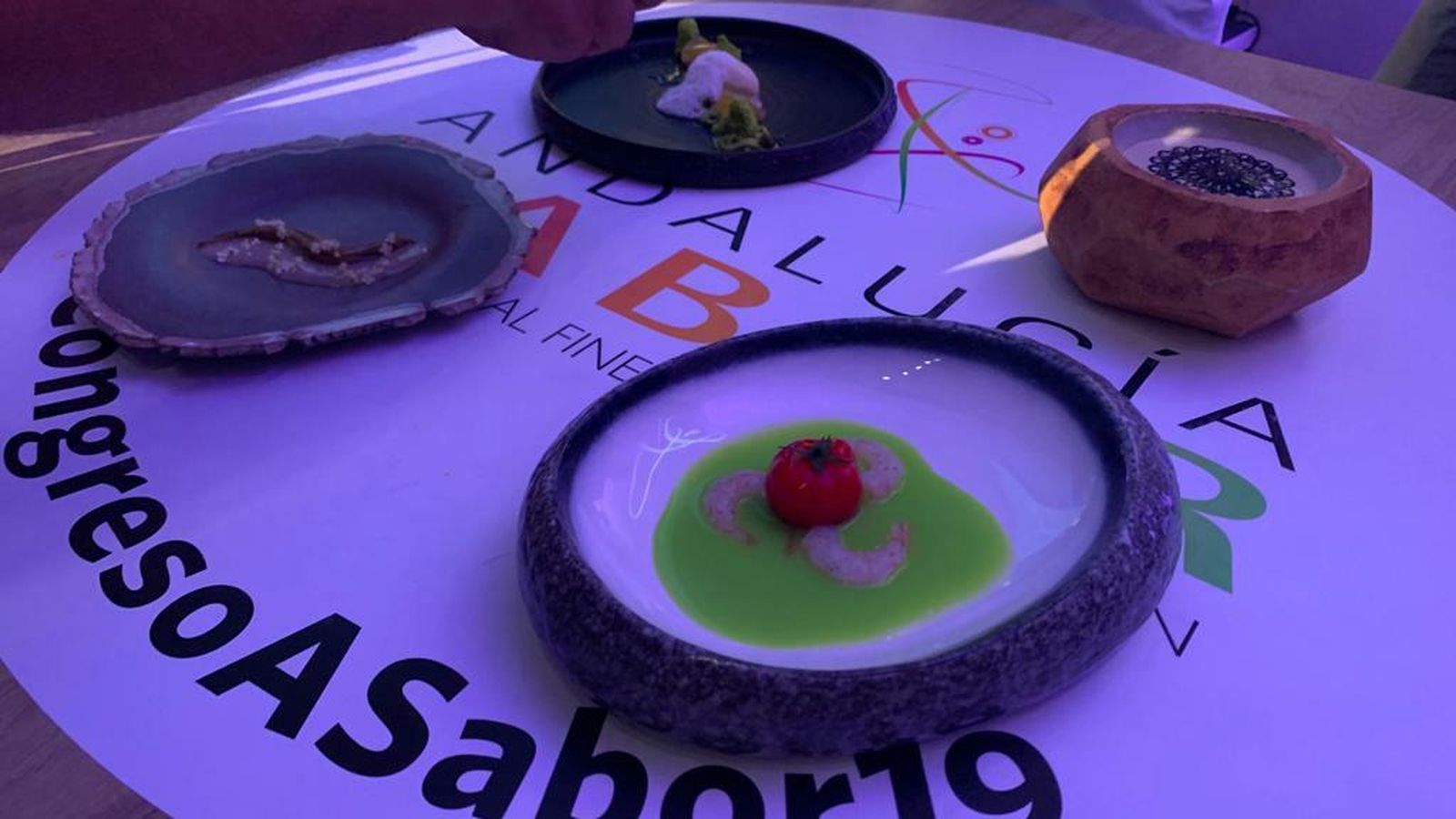 Cuatro platos del menú de despedida presentados en Andalucía Sabor.