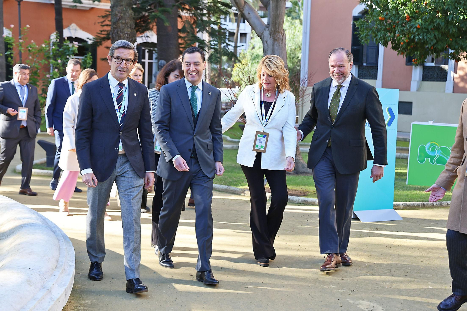 Imágenes del presidente de la Junta de Andalucía, Juanma Moreno, en el II Congreso Nacional de Hidrógeno Verde