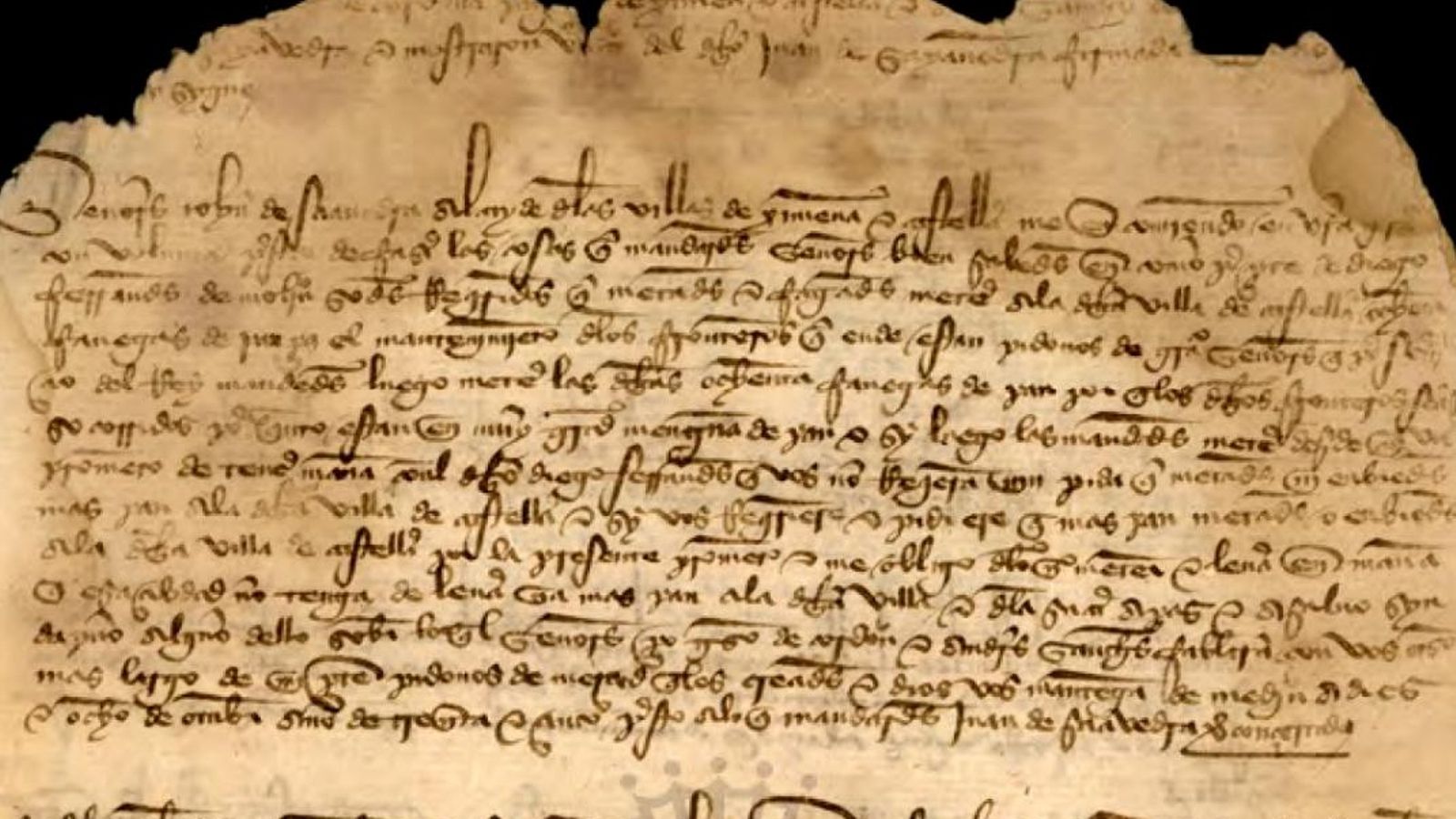 Carta de don Juan Arias de Saavedra al concejo de Jerez, fechada el 18 de octubre de 1435, en la que le solicita el envío de 80 fanegas de trigo para el mantenimiento de su villa de Castellar.