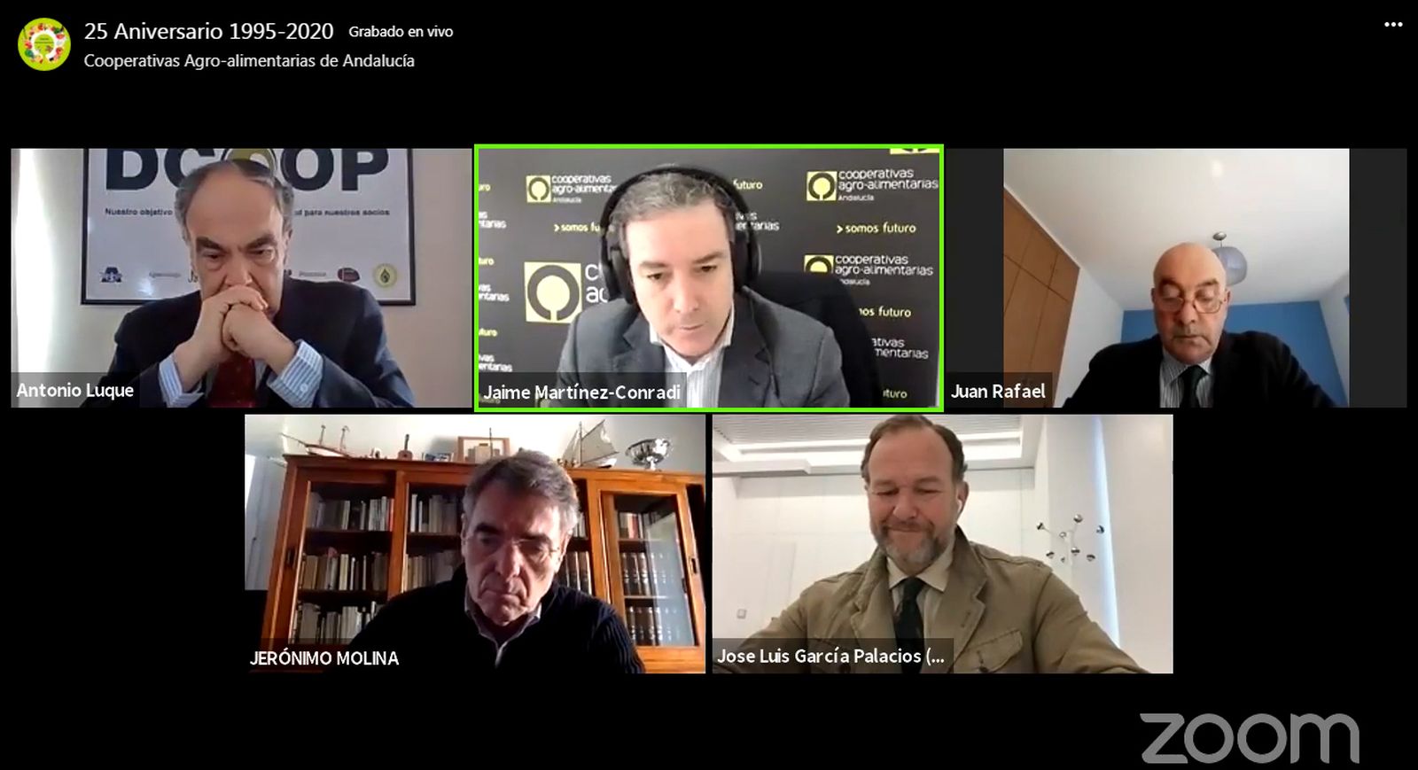 Imagen de uno de los momentos de la jornada virtual celebrada para cerrar los actos del 25 aniversario.