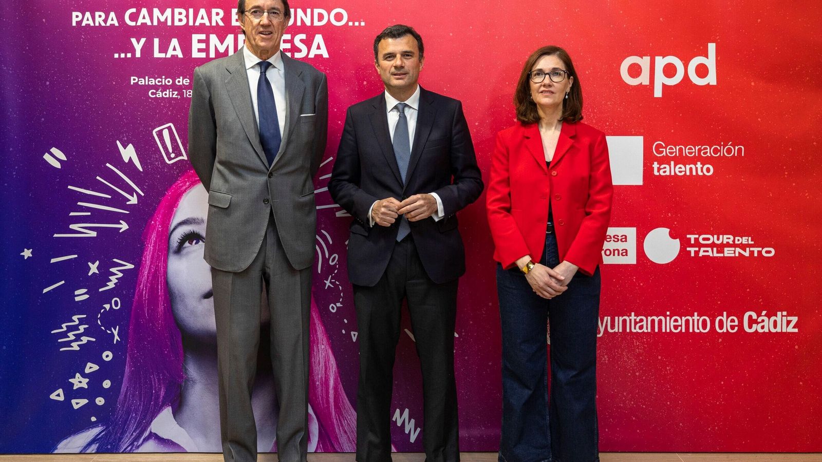 De izquierda a derecha, Mauricio González Gordon, Bruno García y Gema Guzmán.