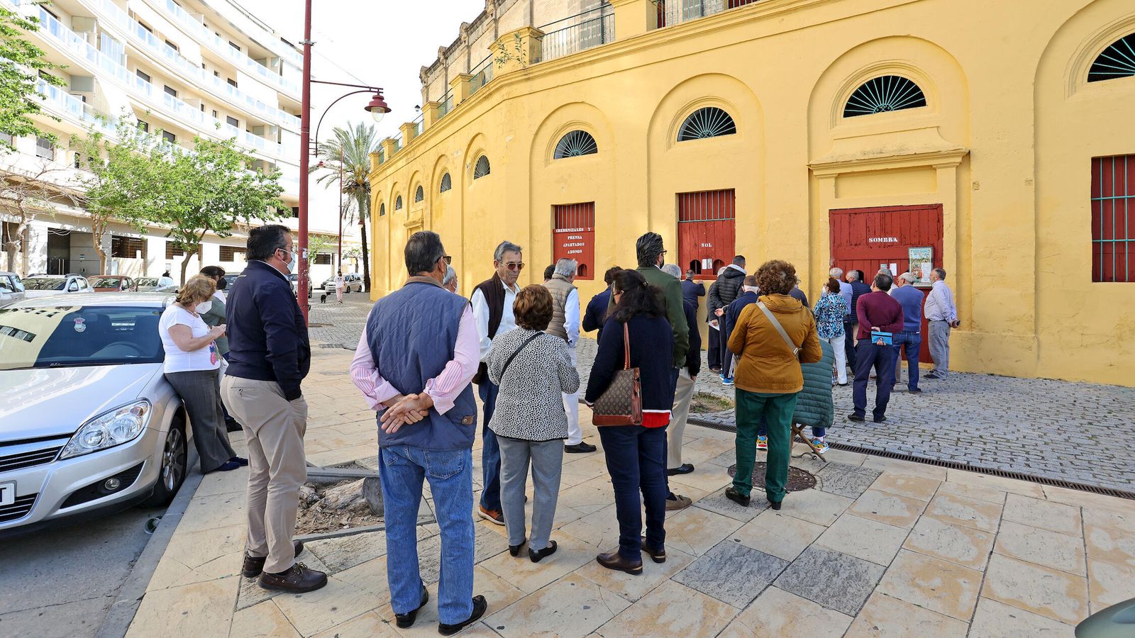 La taquilla de la plaza de toros de Jerez, hoy por la mañana.