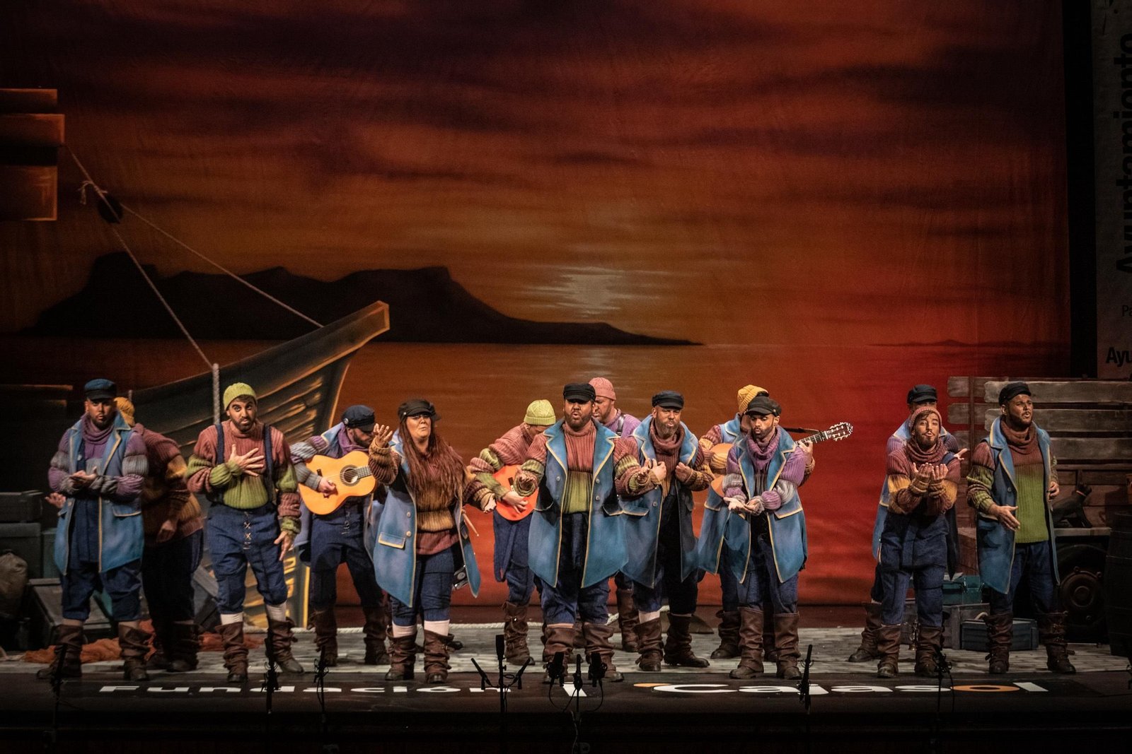 La comparsa 'Narcos' sobre las tablas del Falla