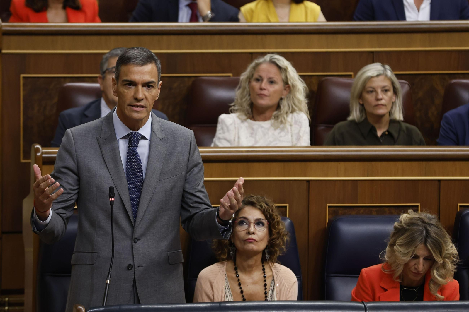 Pedro Sánchez, en el primer Pleno del curso en el Congreso.