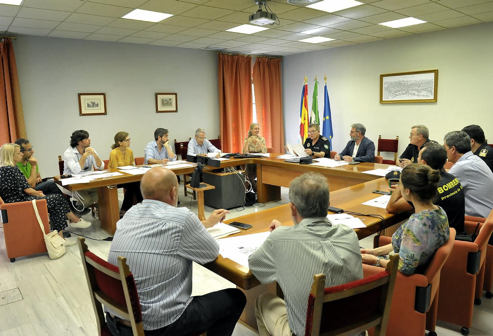 La mesa de coordinación del Tío Pepe Festival, reunida este viernes. La mesa de coordinación del Tío Pepe Festival, reunida este viernes.