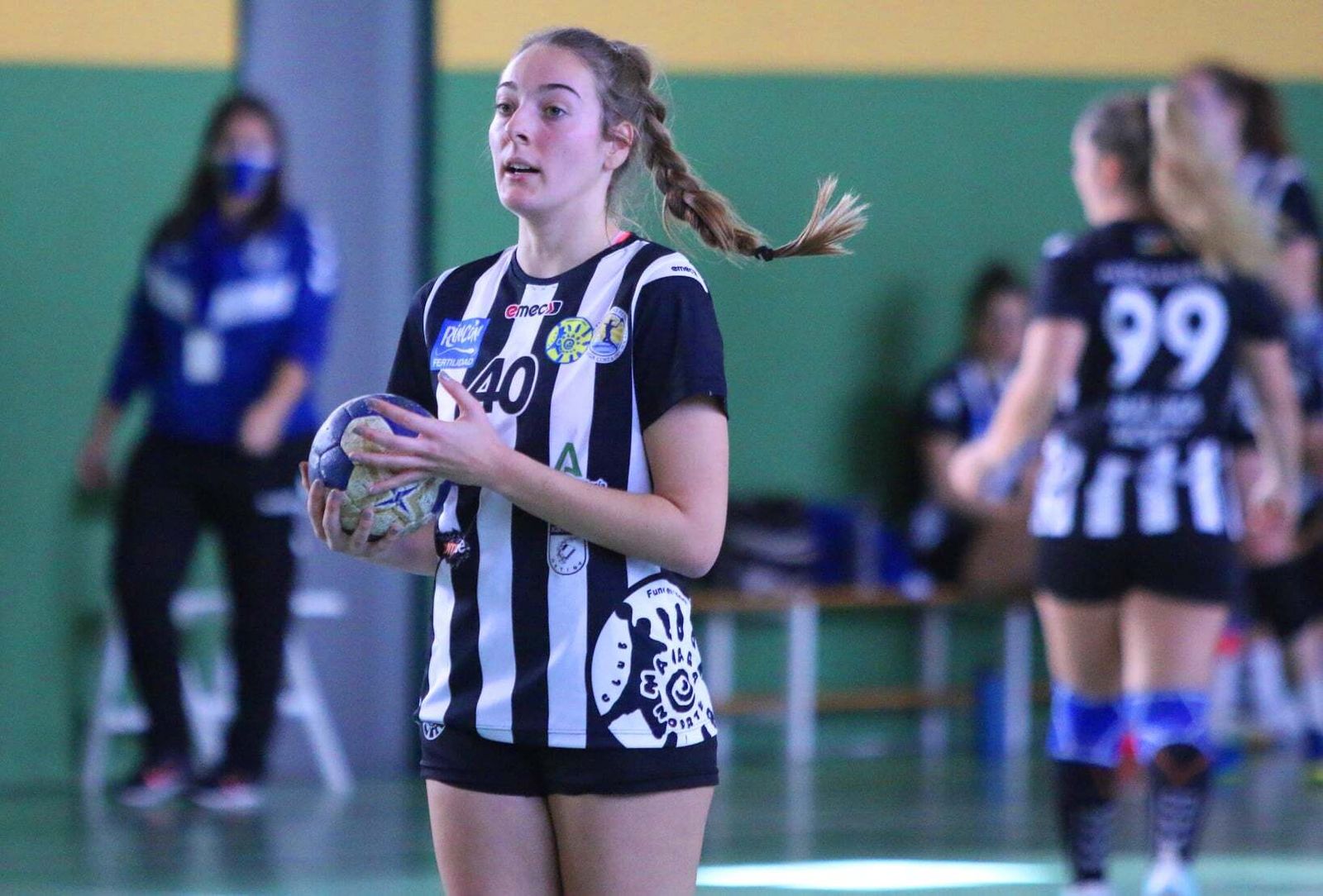 Daniela Jerónimo, durante el partido.