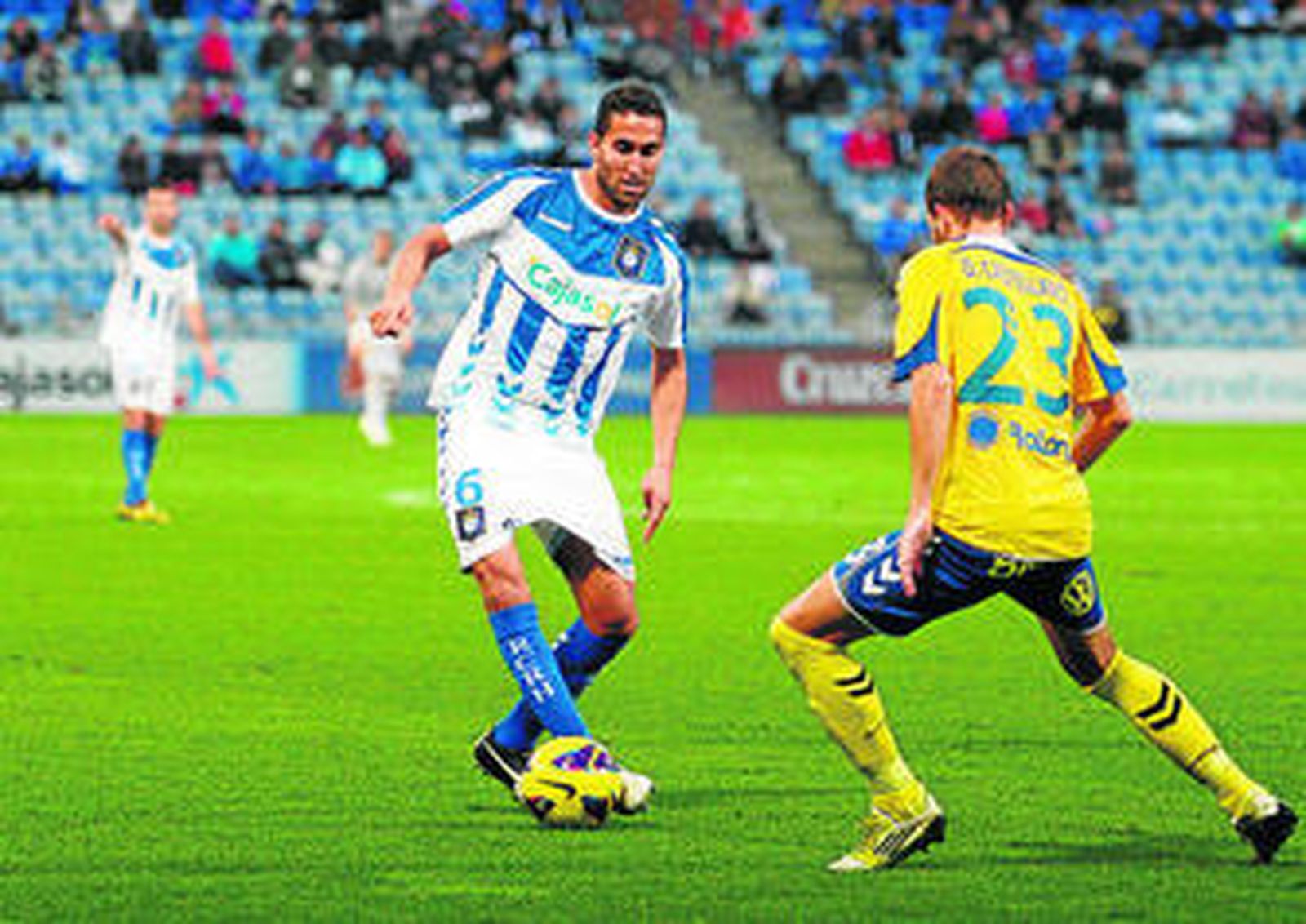 Montoro, en acción durante el choque ante la UD Las Palmas.