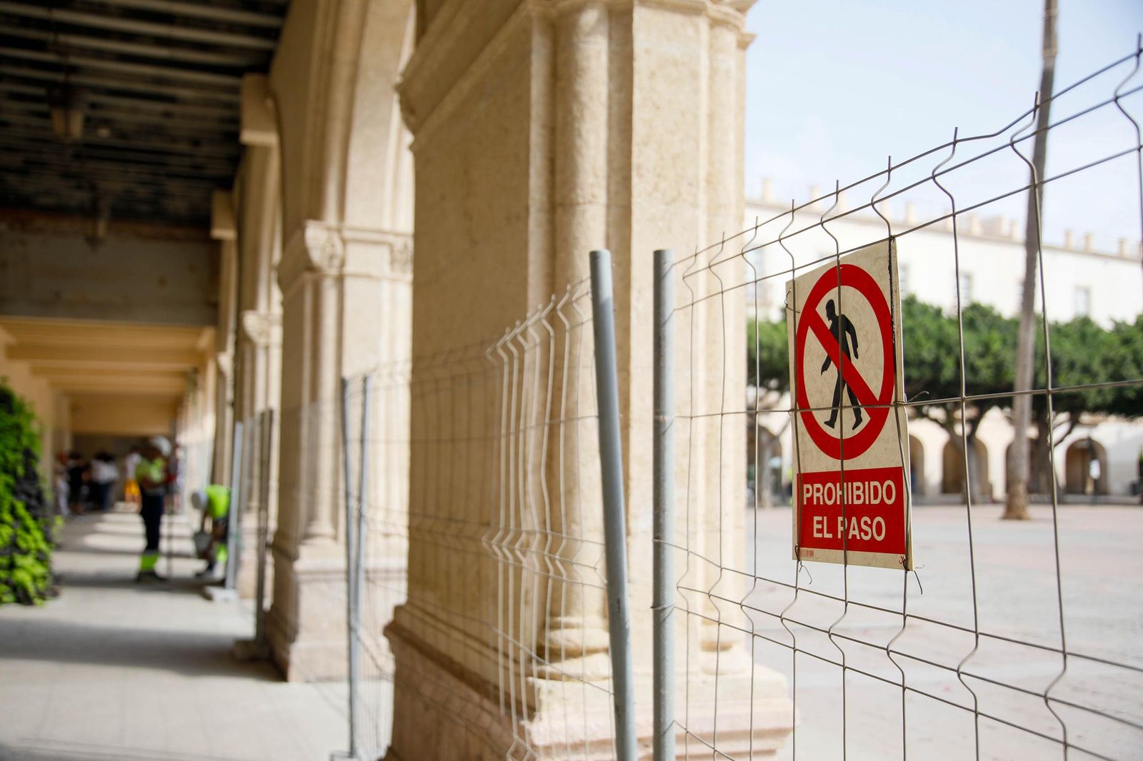 Las imágenes del inicio de las obras en la Plaza Vieja de Almería