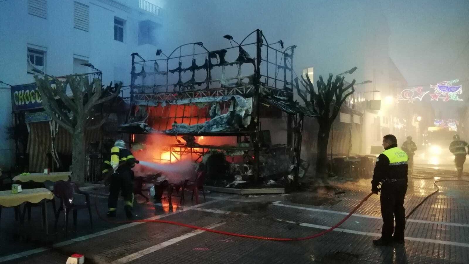 Intervención de los bomberos.