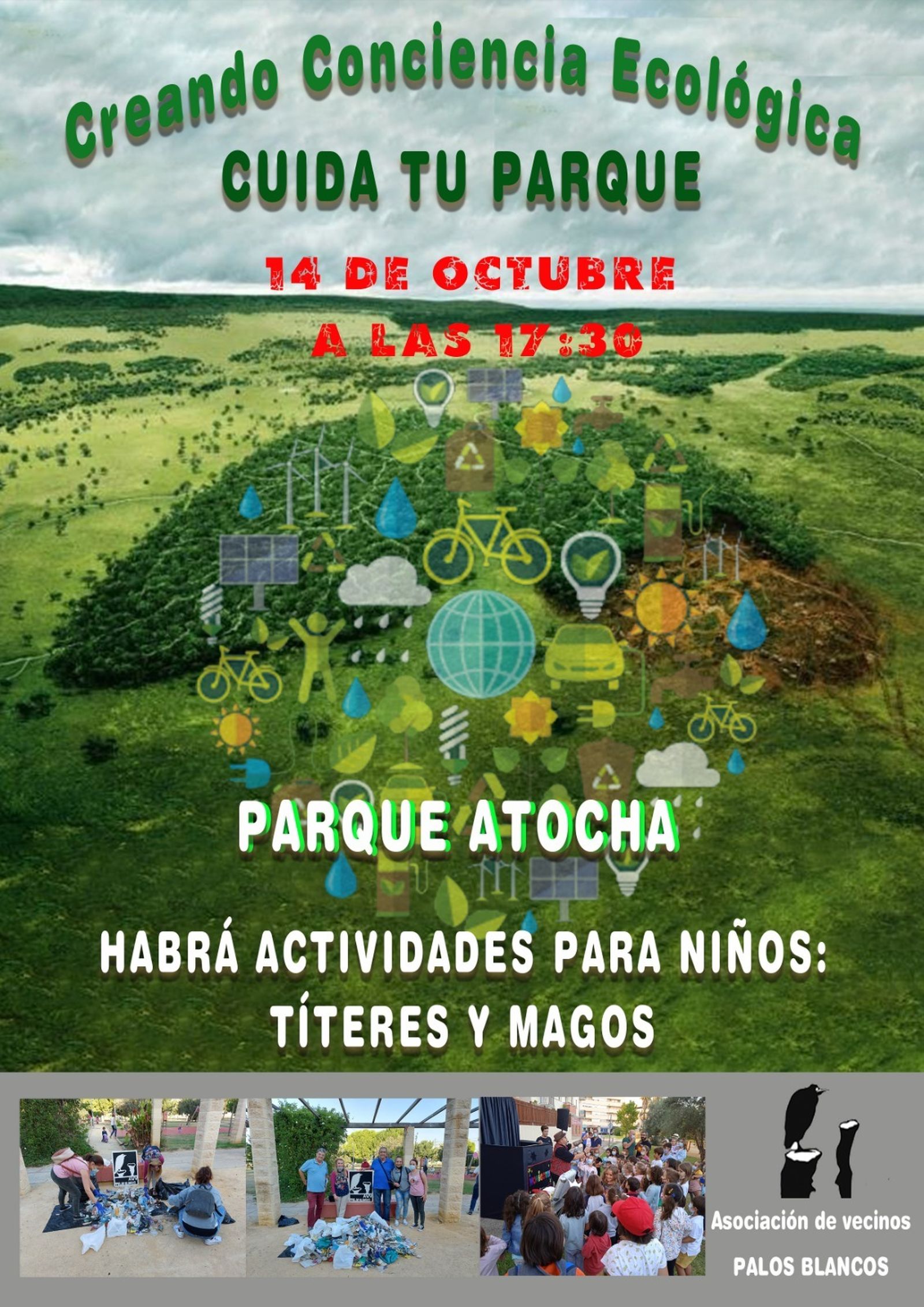 'Cuida tu parque', evento en el parque Atocha