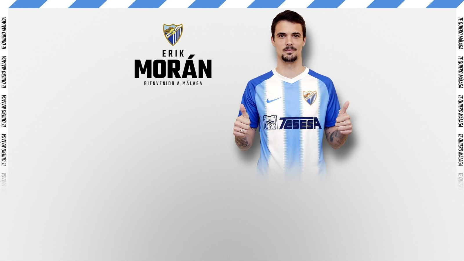 Erik Morán, nuevo fichaje del Málaga. Erik Morán, nuevo fichaje del Málaga.