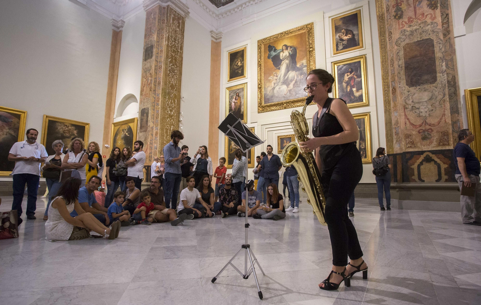 Recital en el Museo de Bellas artes en la anterior edición de la Noche en Blanco.