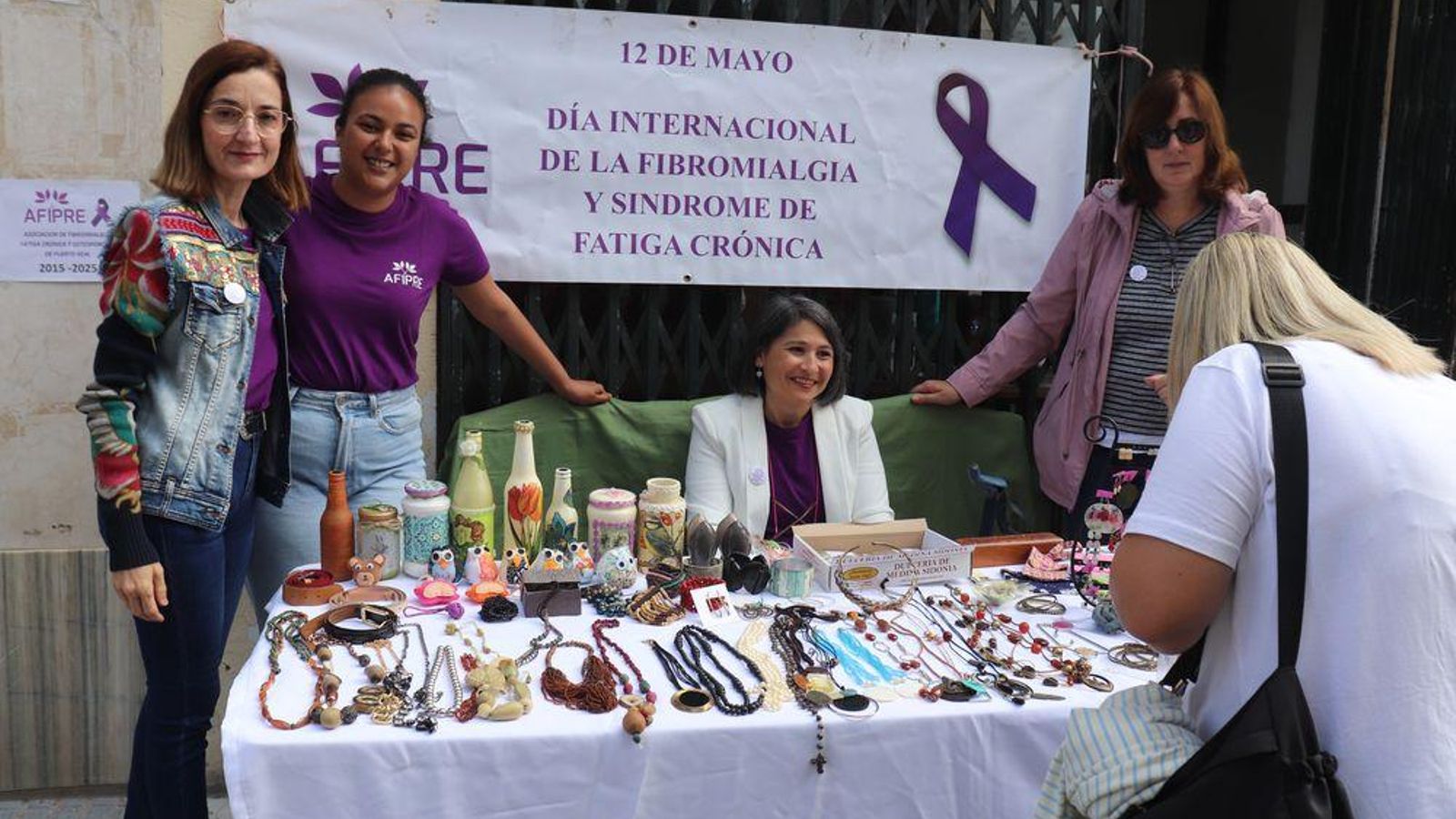 Punto informativo de AFIPRE en calle De la Plaza