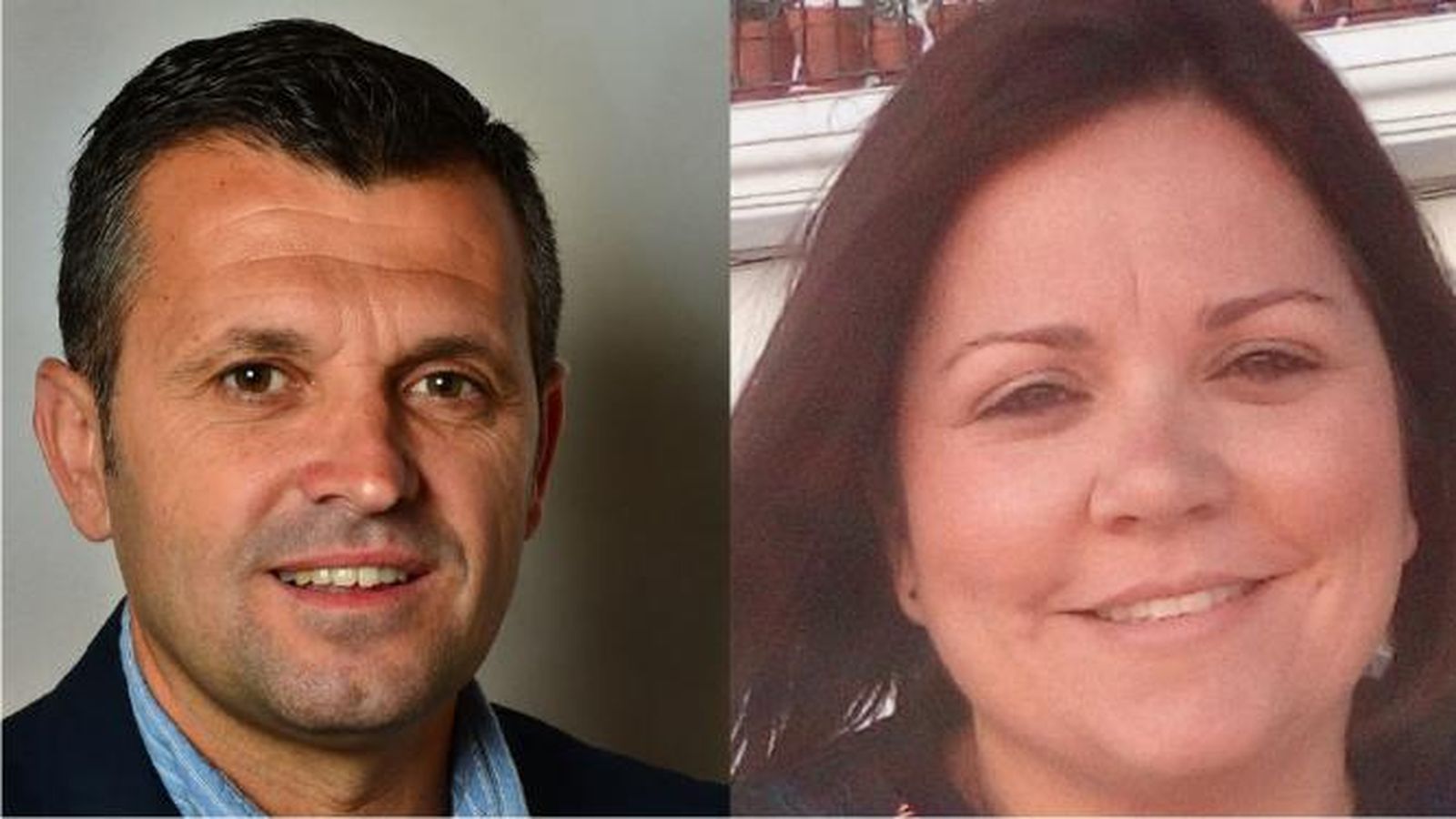 Juan Bermúdez (IU) y Carmen Sánchez (PSOE)