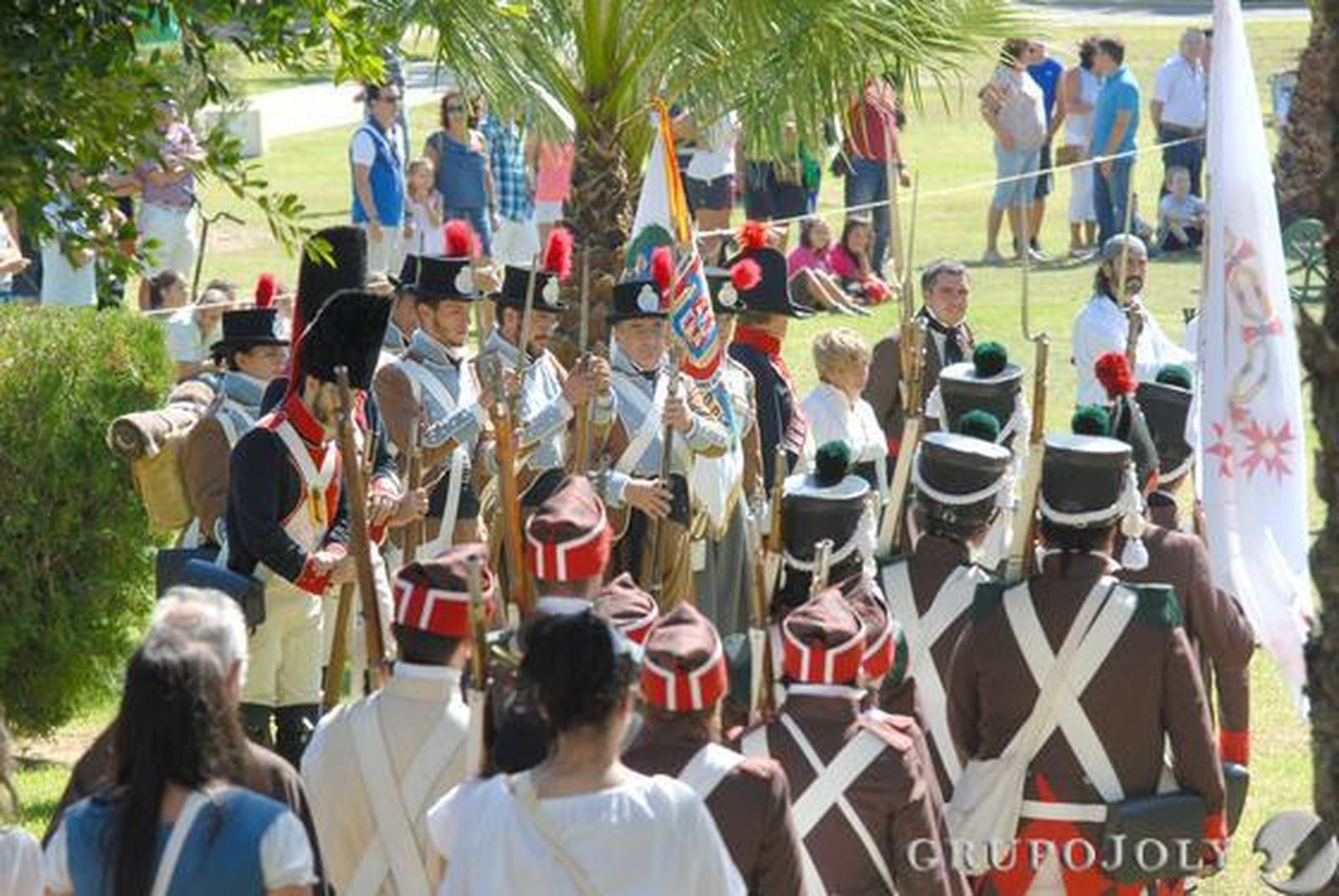 Recreación del juramento de las tropas de la Constitución en marzo de 1810.

Foto: Rioja