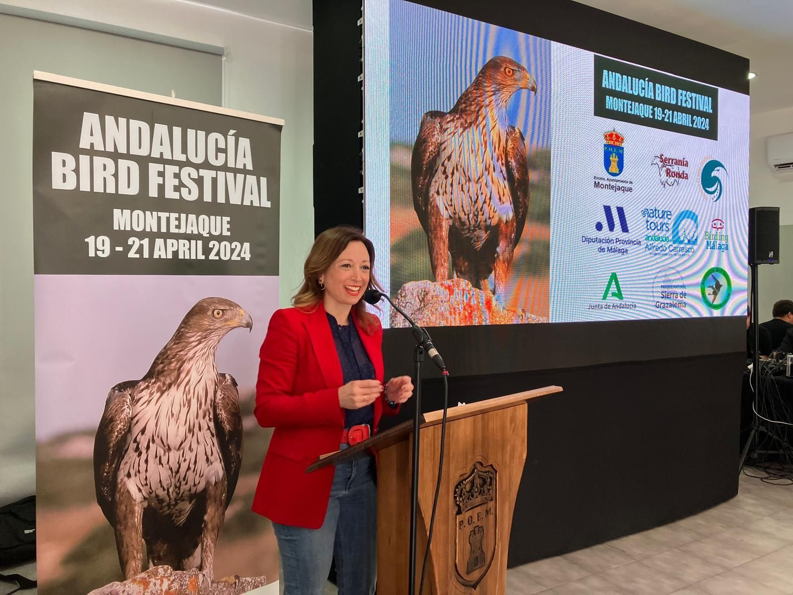 Patricia Navarro durante la inauguración del evento.