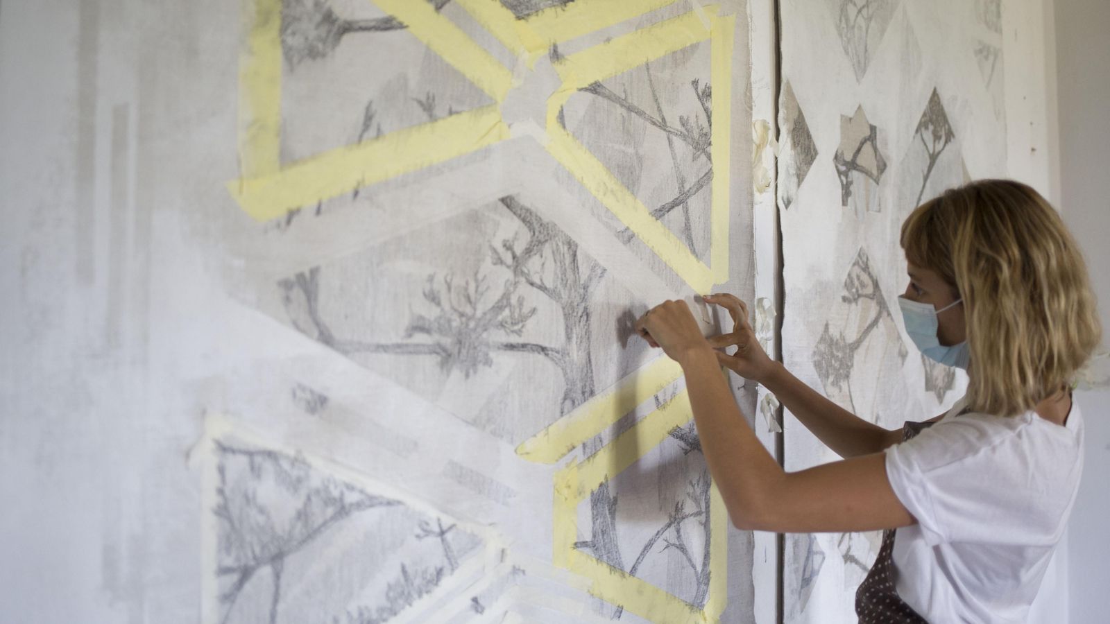 Pitas y los tonos verdes se fundirán sobre tela.