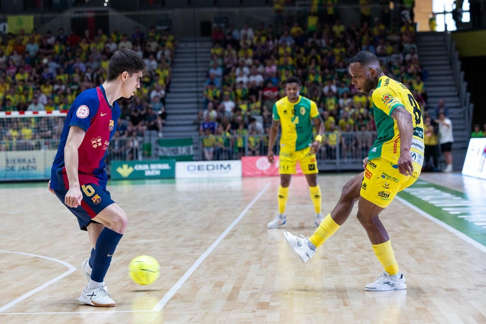 El triunfo del Barça ante el Jaén FS en el Olivo Arena
