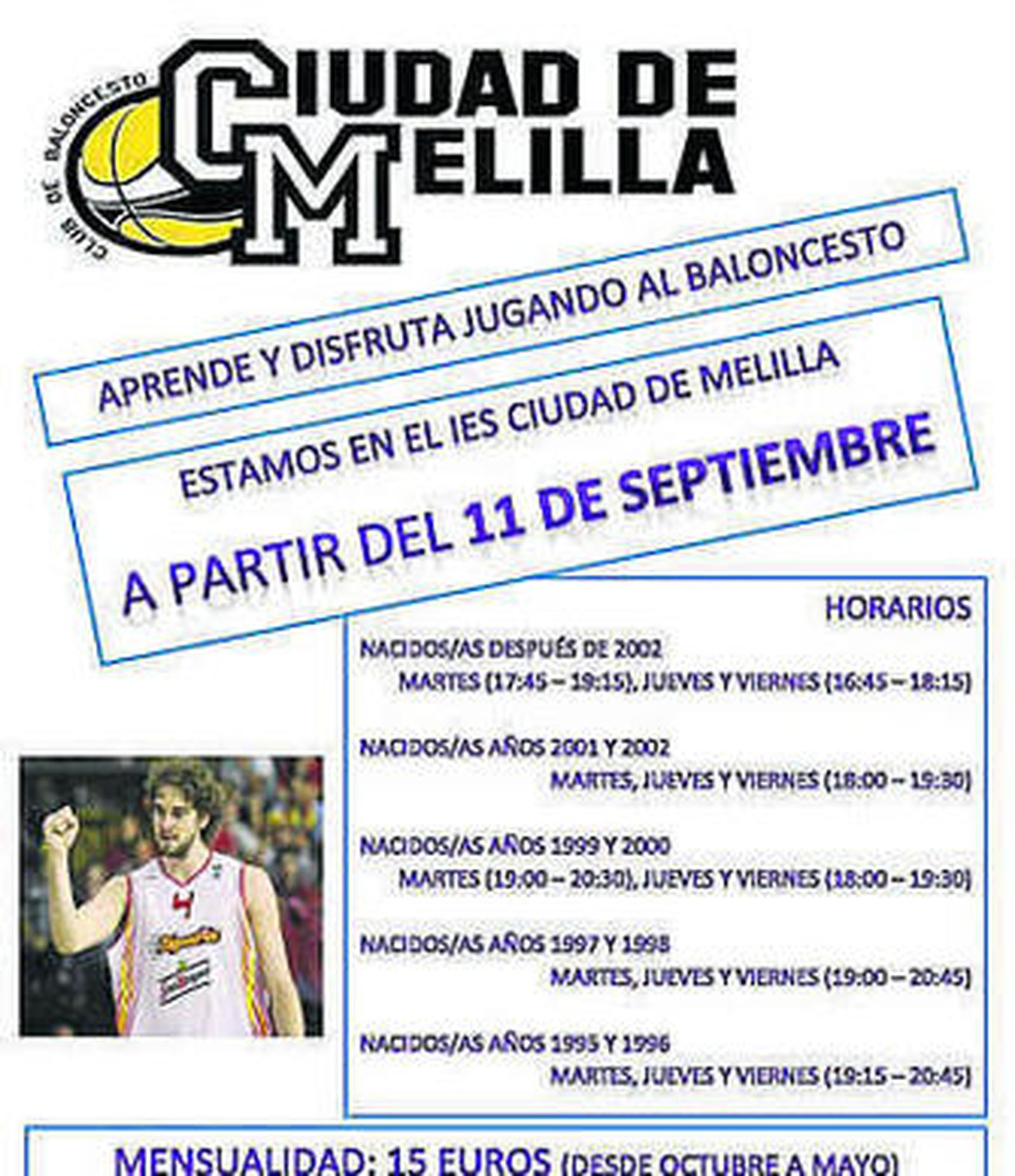 Cartel del nuevo curso.