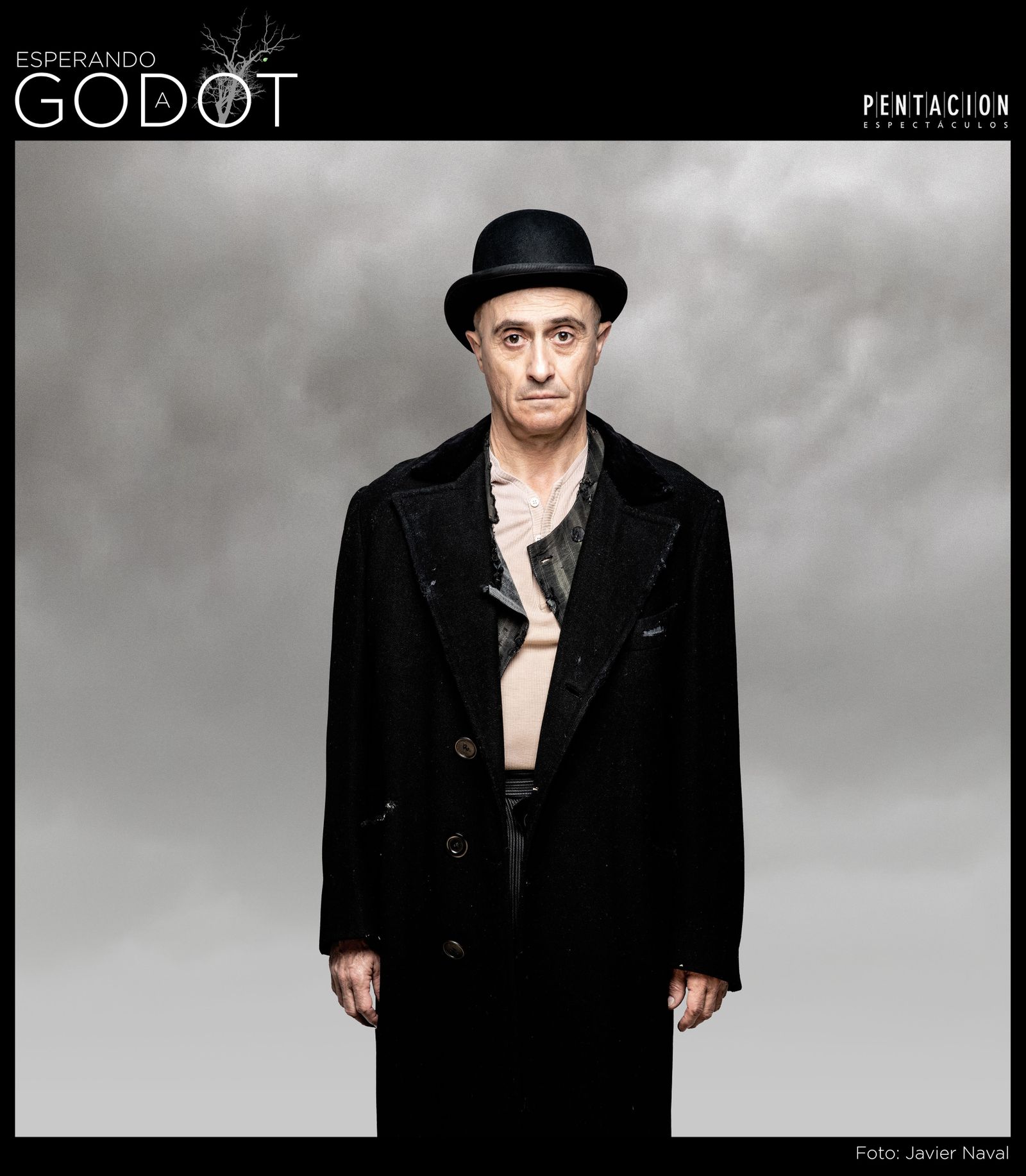 Pepe Viyuela (Logroño, 1963), caracterizado como su personaje en 'Esperando a Godot'.