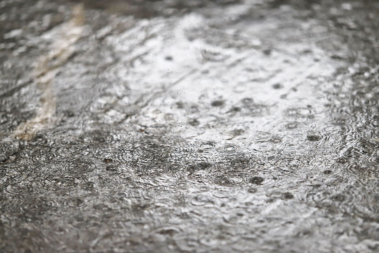 Imágenes de la mañana lluviosa de domingo en Huelva