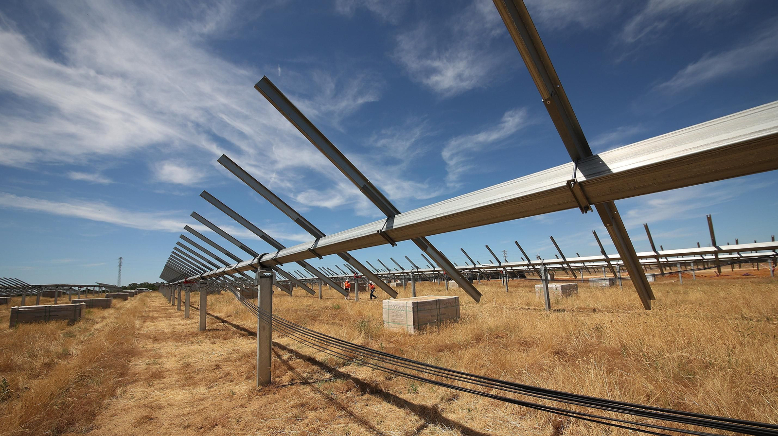 Imágenes de la planta fotovoltaica de la empresa noruega Statkraft en la finca Malabrigo