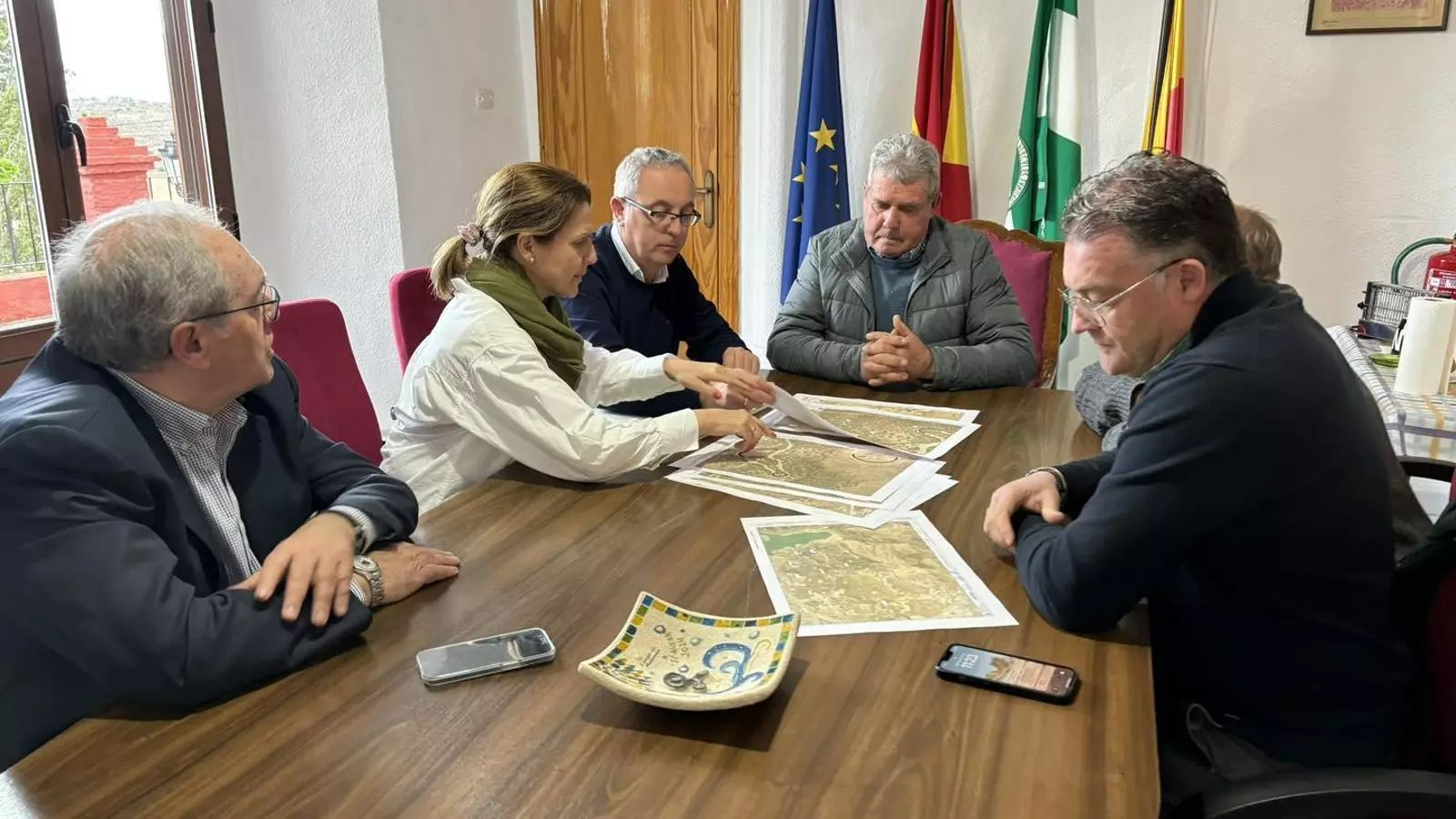 Reunión entre los alcaldes de Berja y Turón y los delegados de Fomento de Almería y Granada.