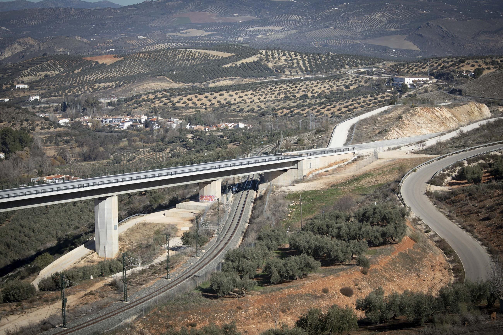 Así están las obras del tramo de Riofrío de la Variante de Loja después de nueve meses en obras
