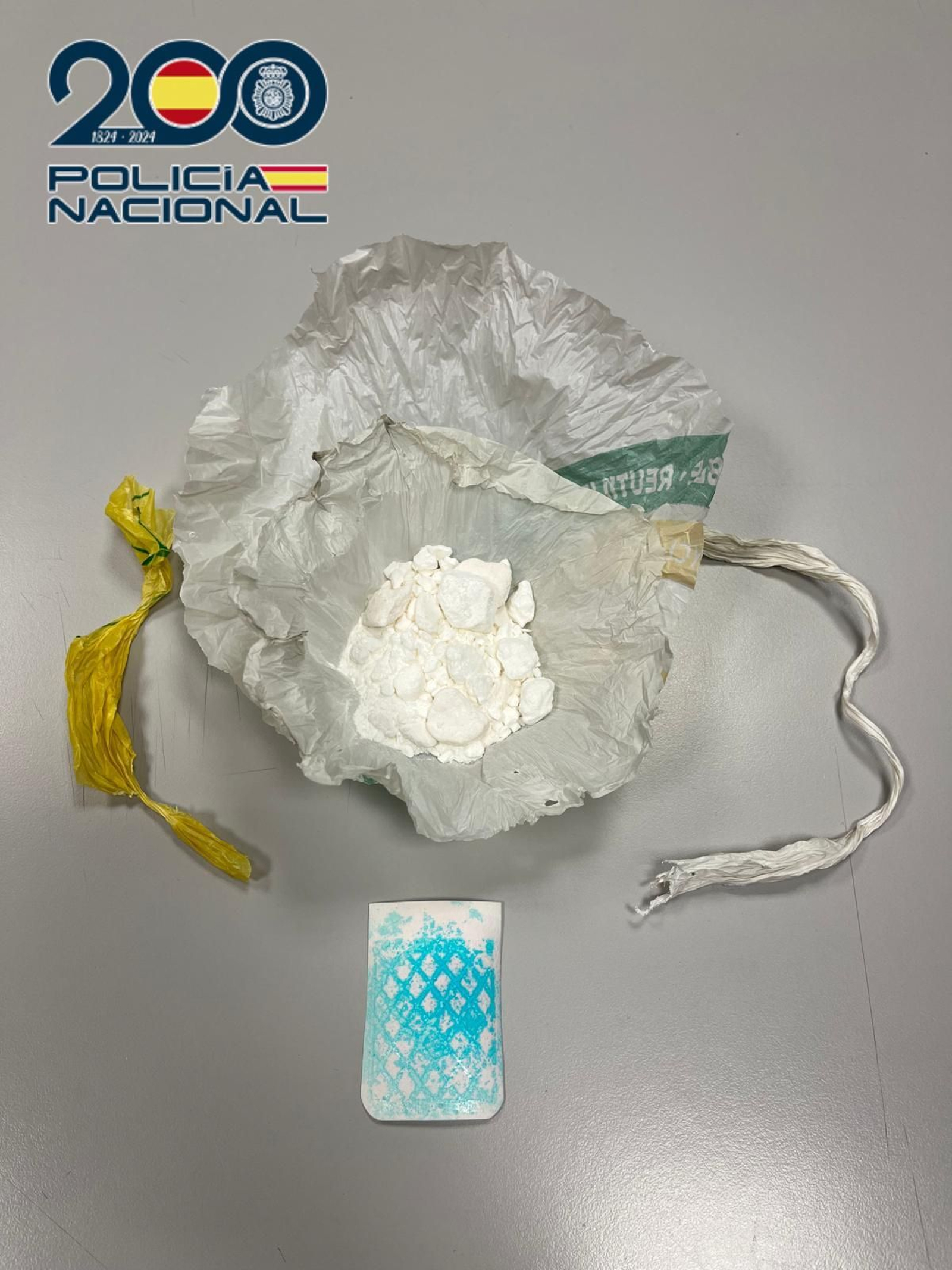 Cacaína intervenida por los agentes.