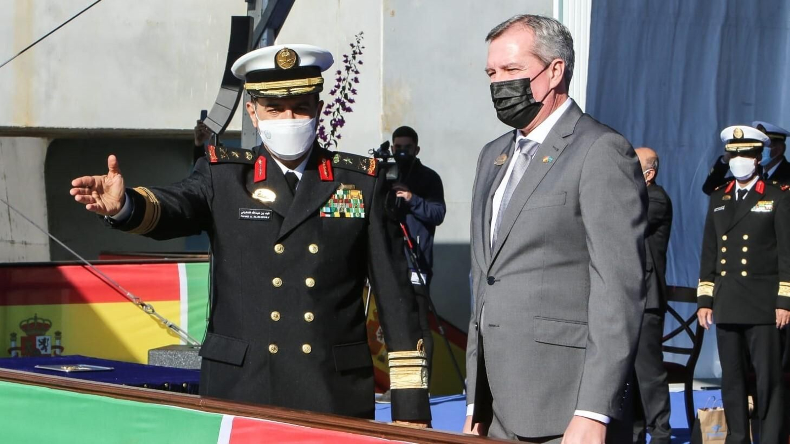 Así ha sido la botadura de la corbeta 'Unayzah' en Navantia San Fernando