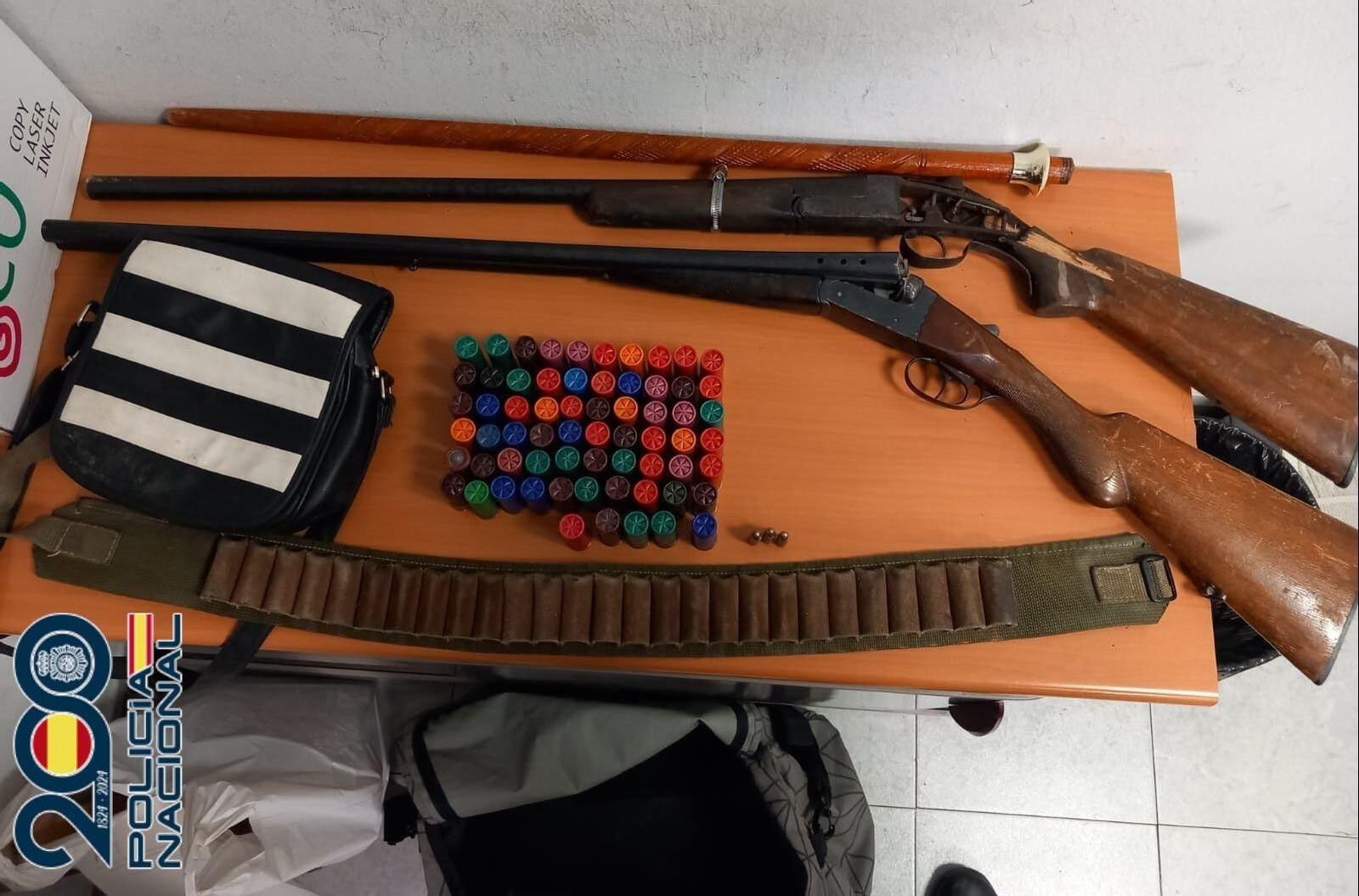 Material incautado por la Policía Nacional.