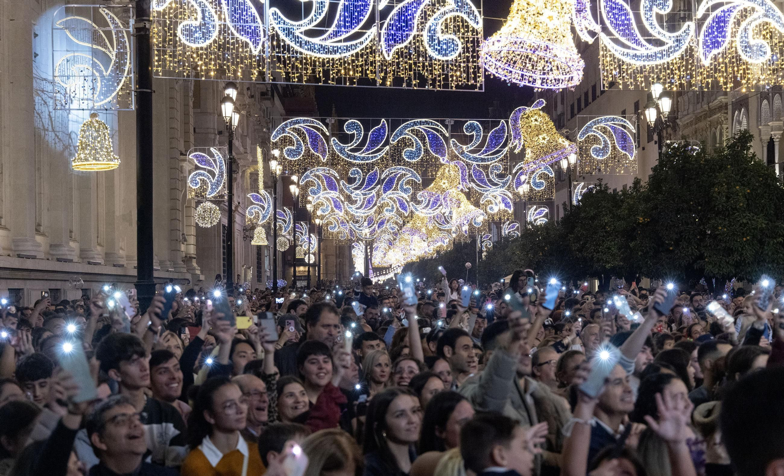Las fotos del encendido de luces de Navidad en Sevilla