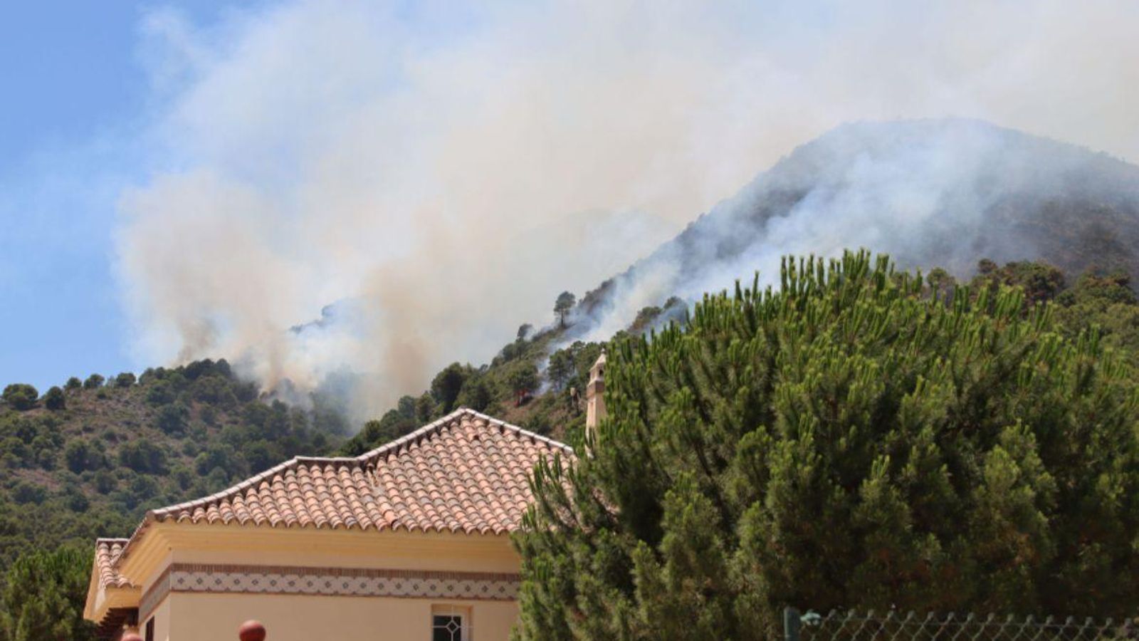 Imagen tomada por William Brooks desde su casa en Pinos de Alhaurín