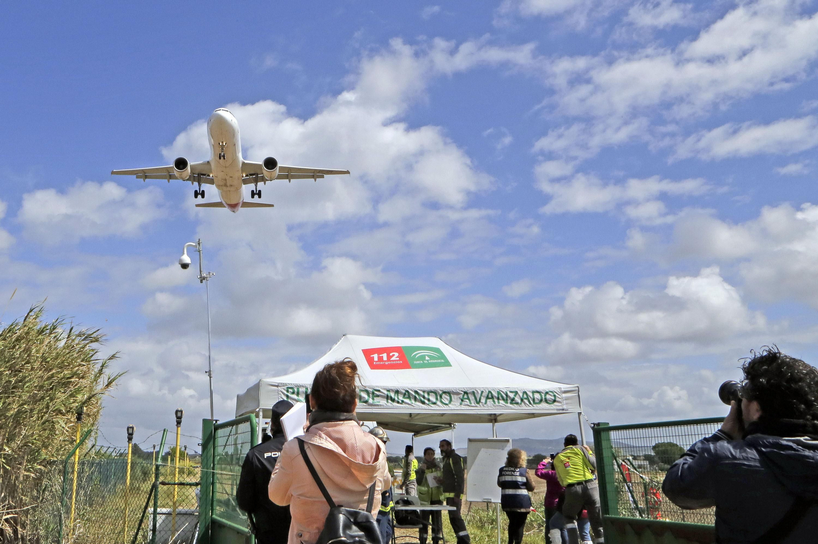 Simulacro de accidente aéreo en el aeropuerto de Jerez