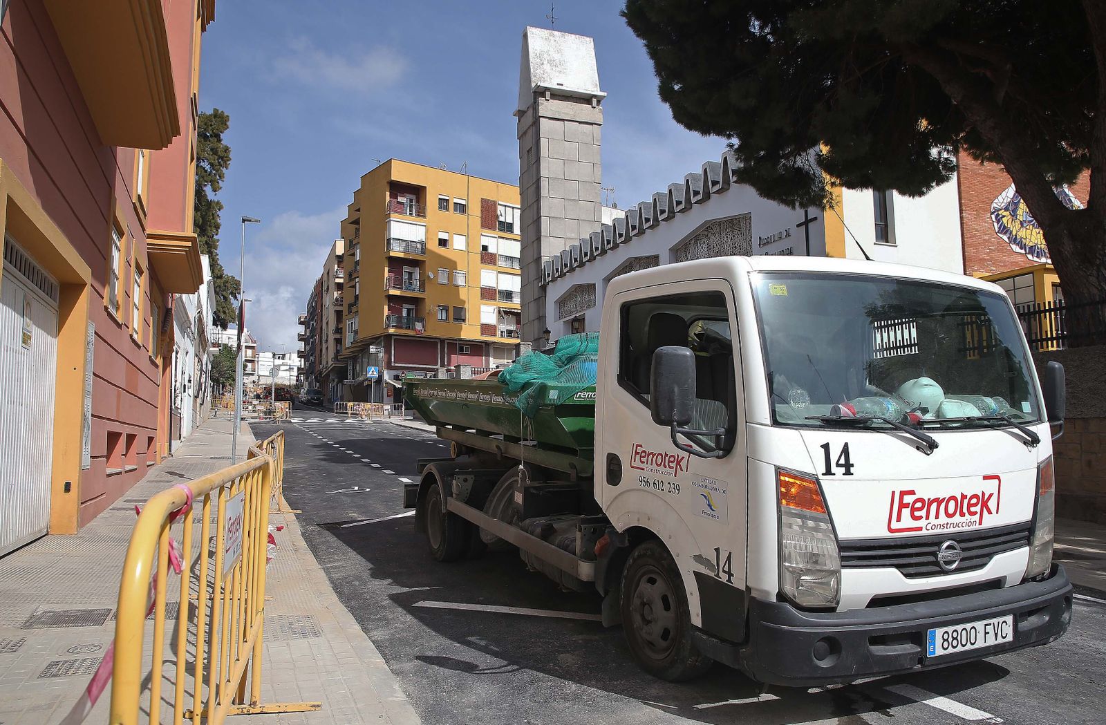 Las obras en la calle María Auxiliadora de Algeciras, en imágenes