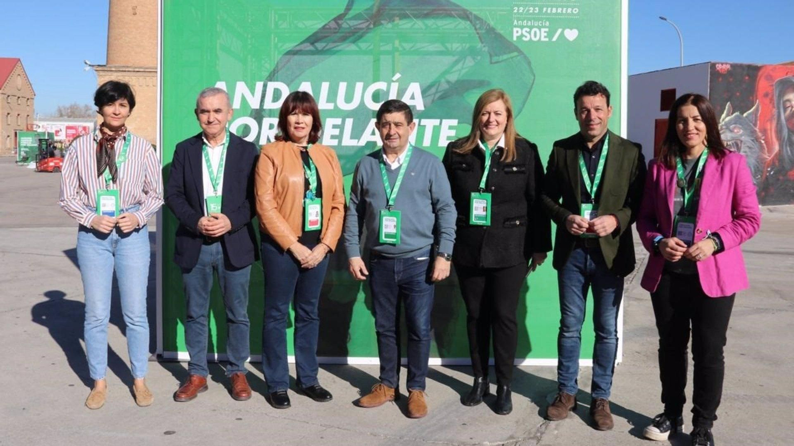 Representantes del PSOE de Jaén en el Congreso Federal.